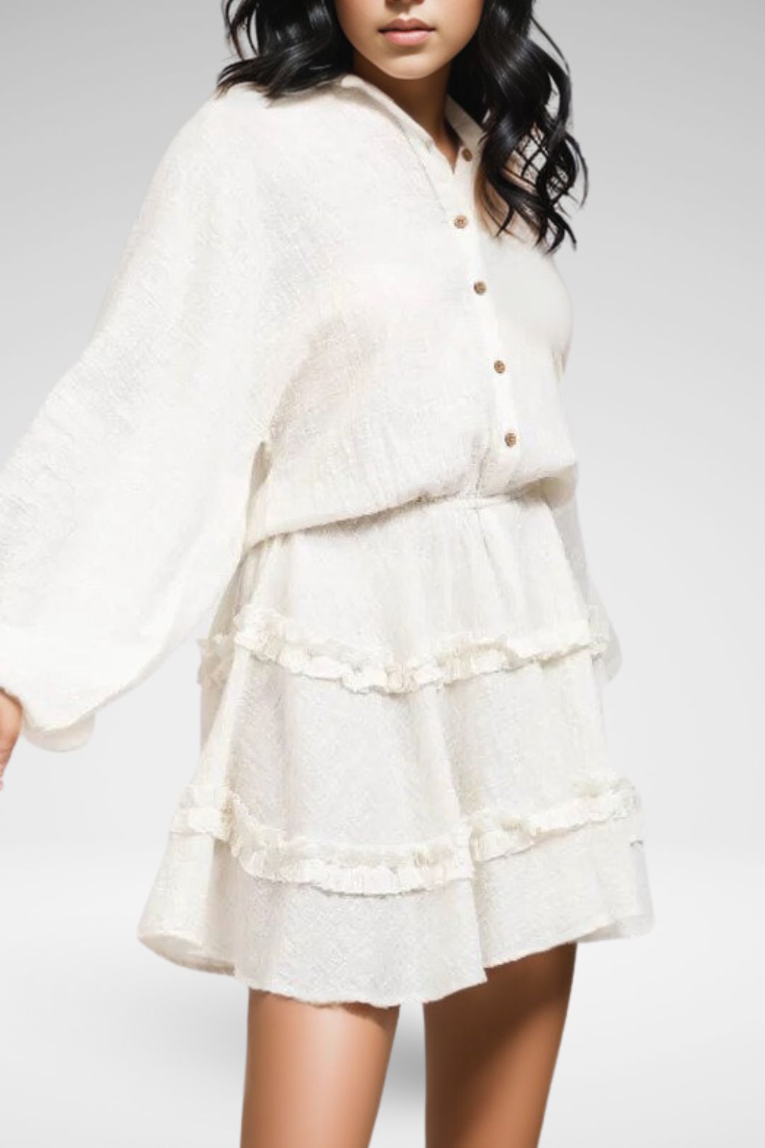Daisy Says Penzance Dress Ecru