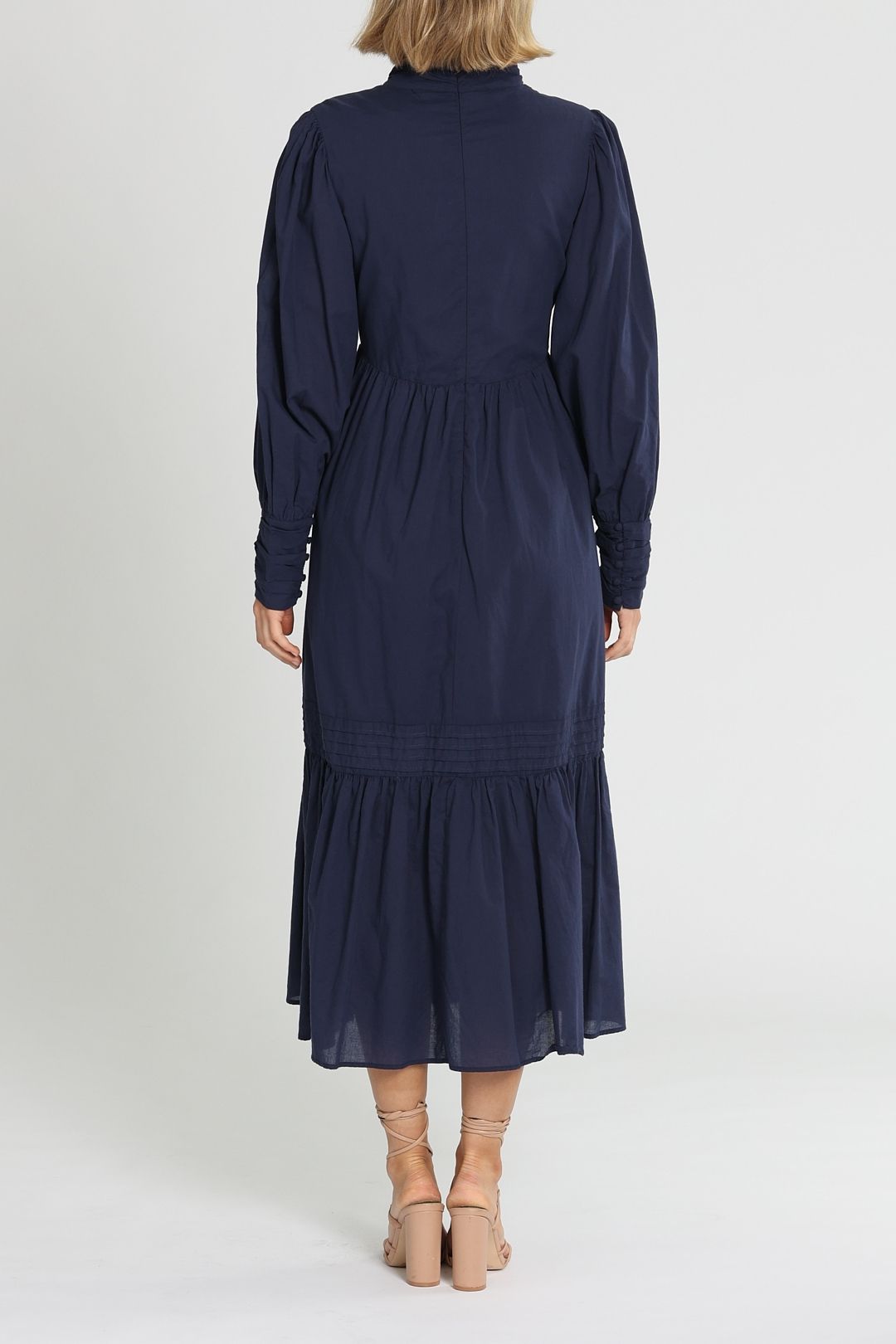 David Jones Long Sleeve Cut Out Maxi Dress V Neckline