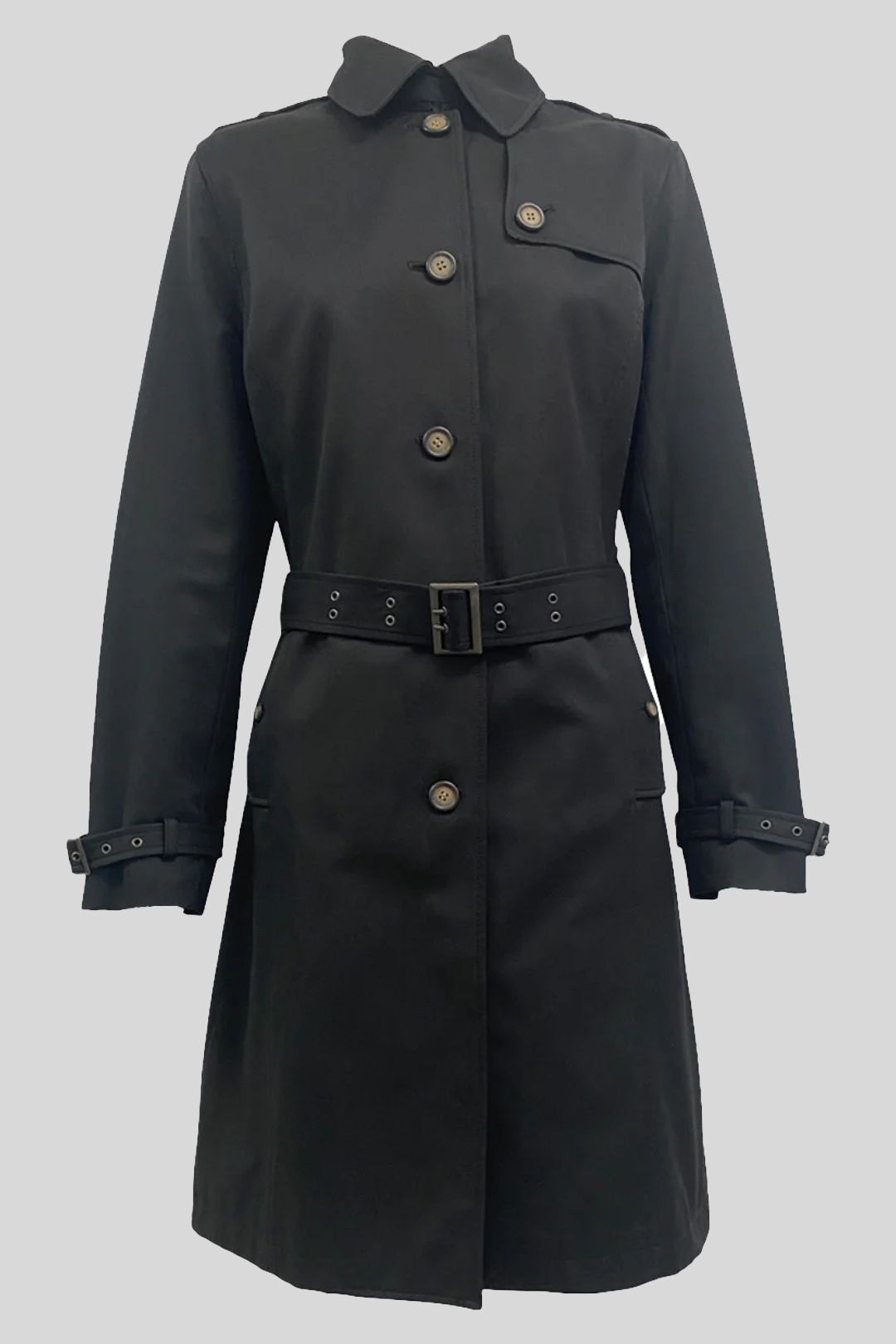 Buy Trench Coat Black David Lawrence GlamCorner