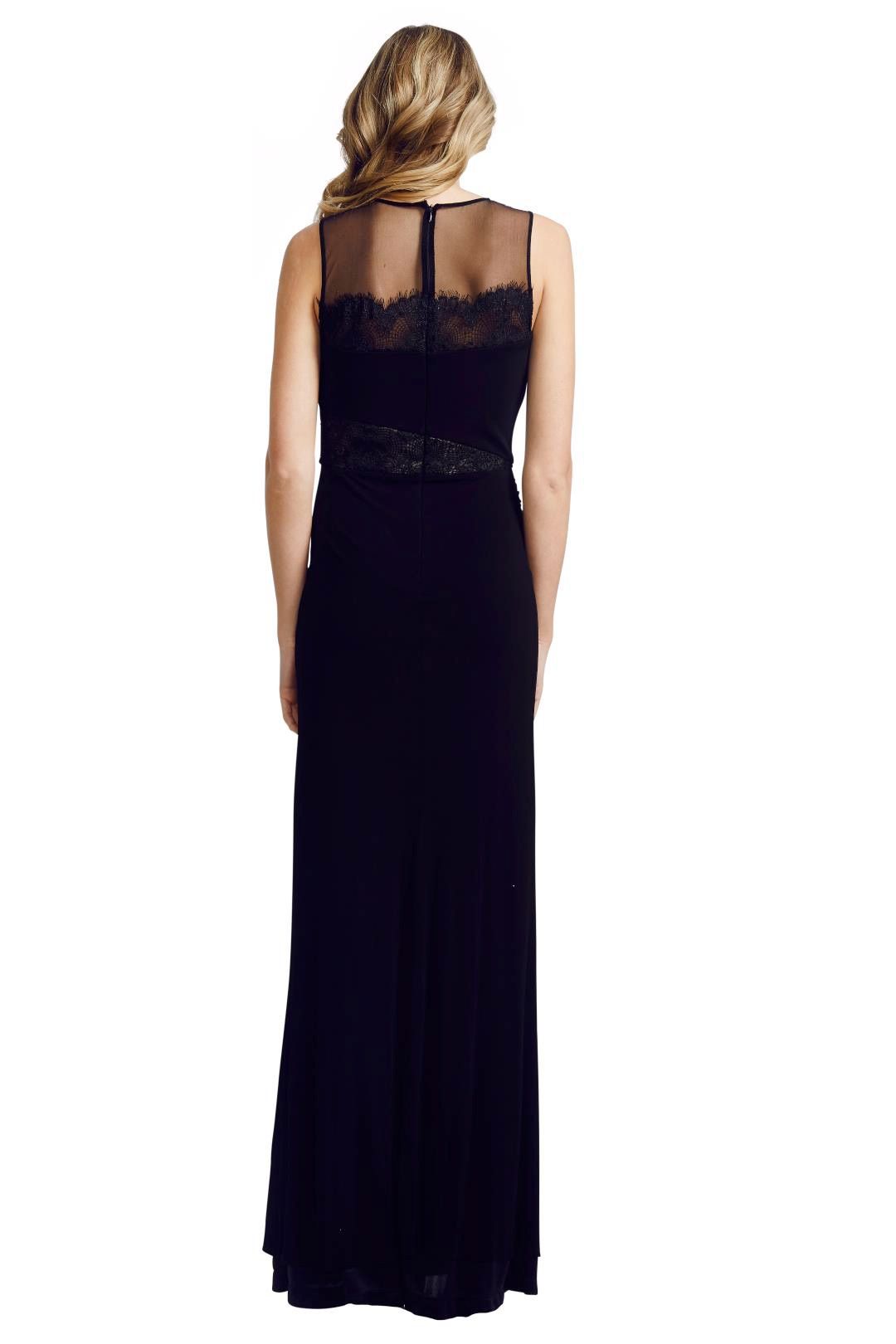 David Meister - Eyelash Gown - Black - Back