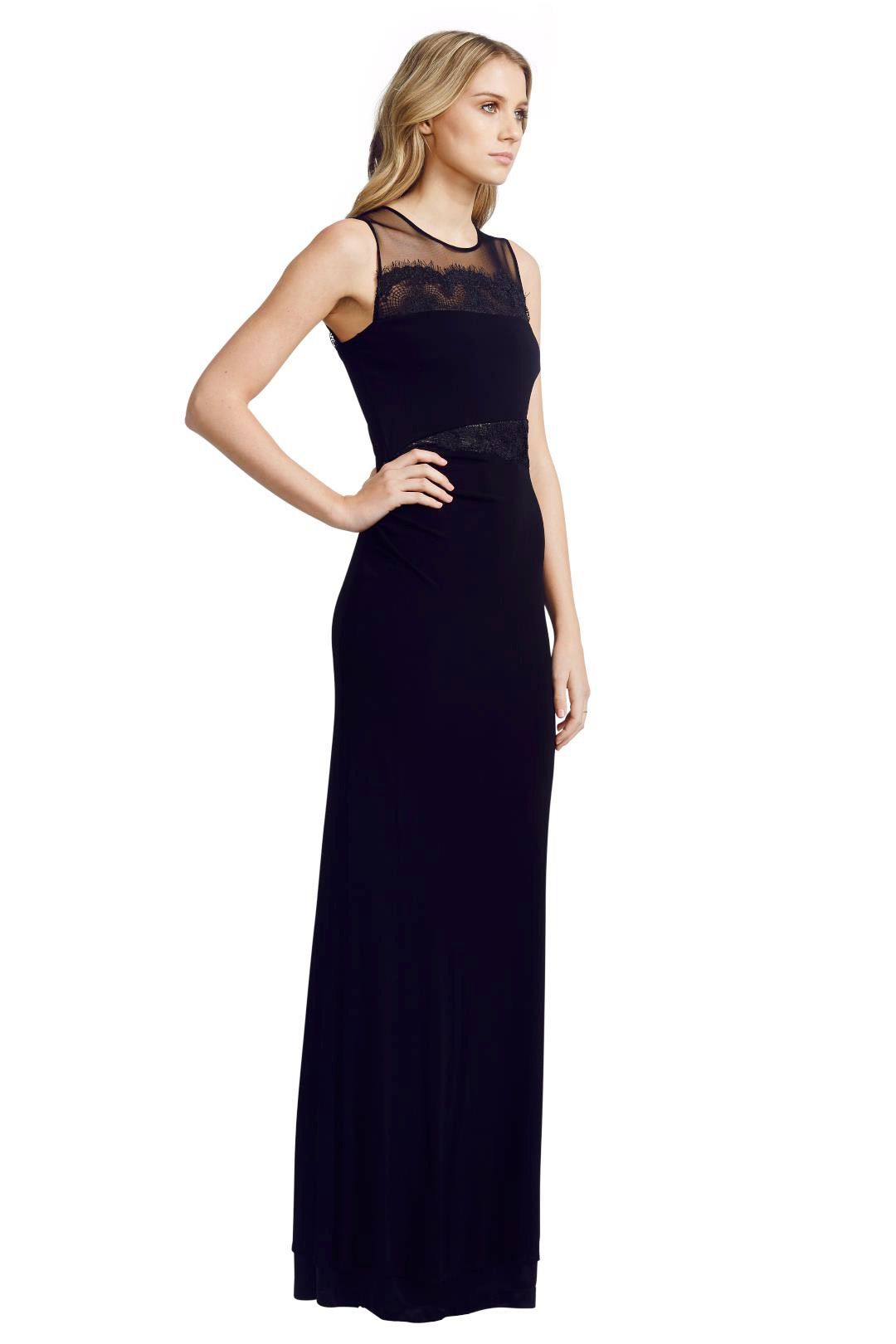 David Meister - Eyelash Gown - Black - Side