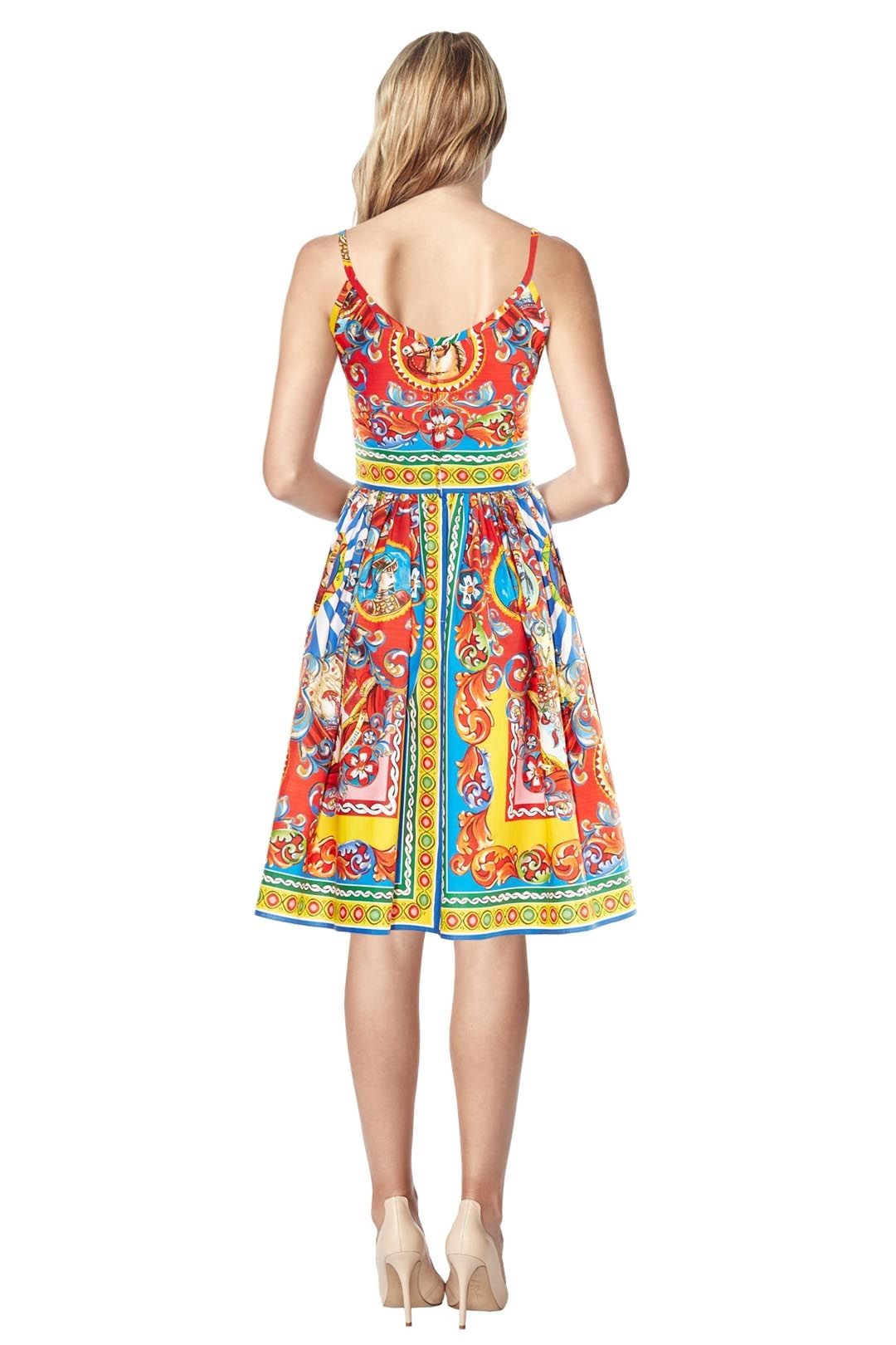 Dolce & Gabbana - Carretto Print Sleeveless Dress - Prints - Back