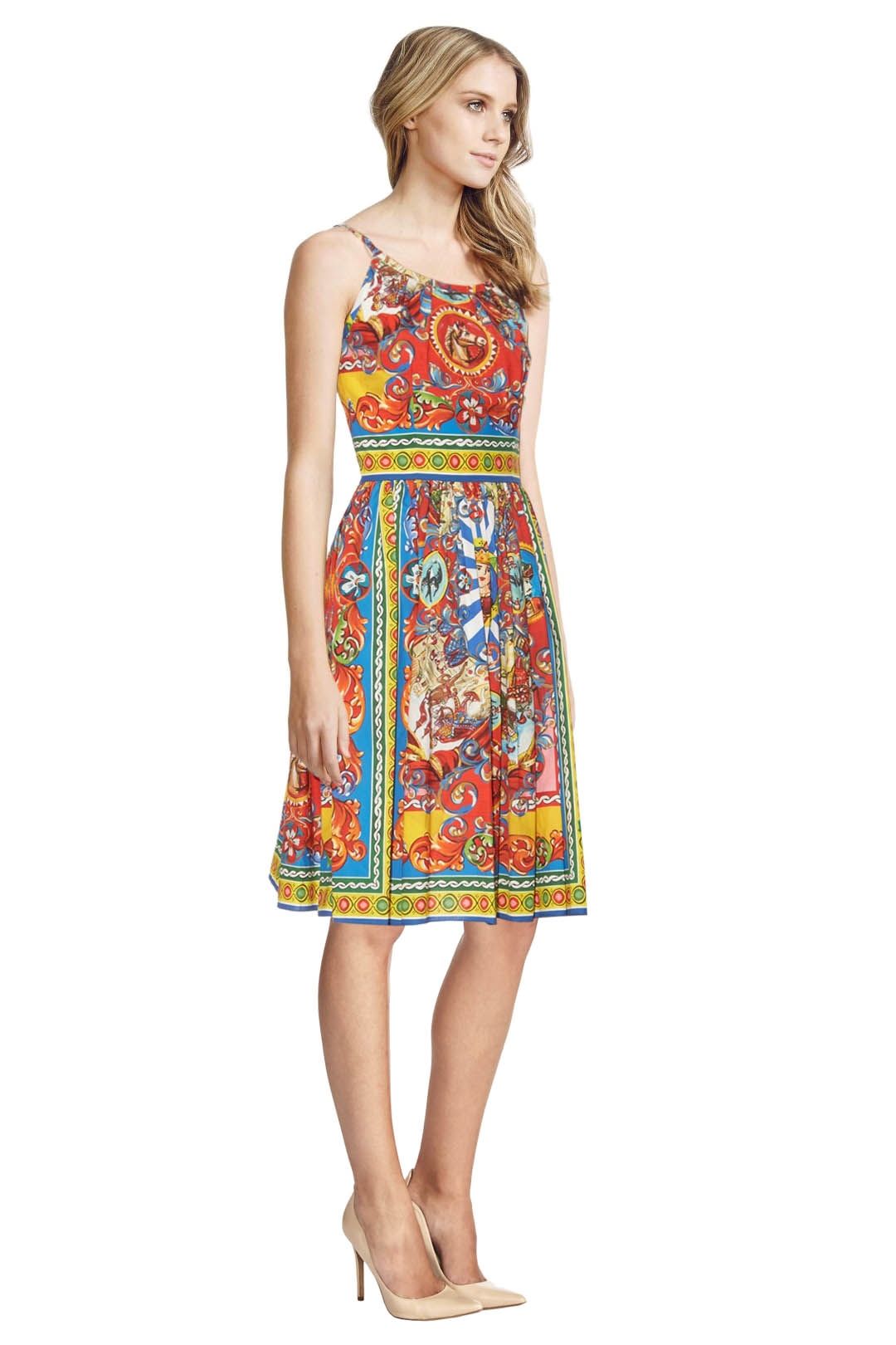 Dolce & Gabbana - Carretto Print Sleeveless Dress - Prints - Side