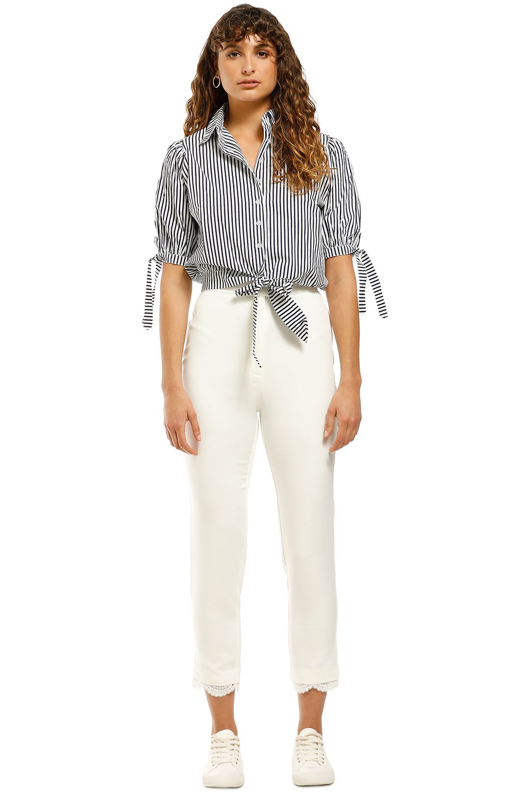 Doris-Wrap-Shirt-Navy-Stripe-Front