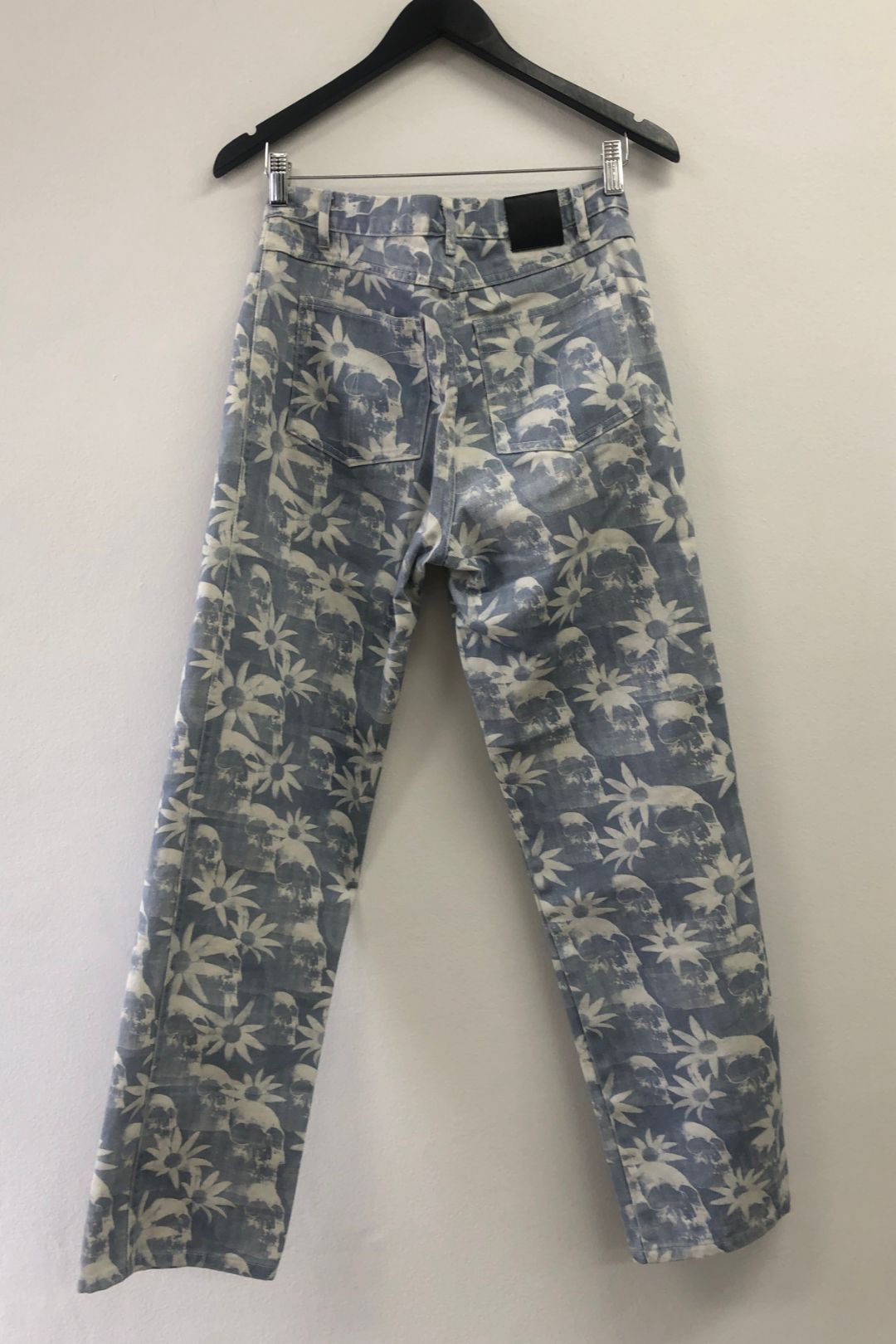 Double Rainbouu - Skull and Floral Print Jeans