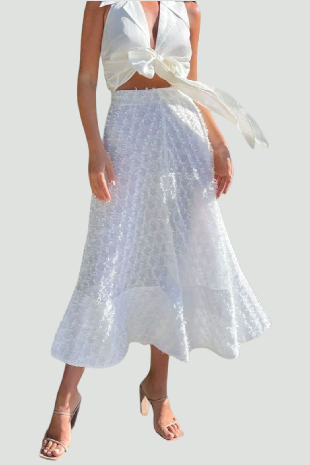 Dream Catcher Maxi Skirt in Ivory