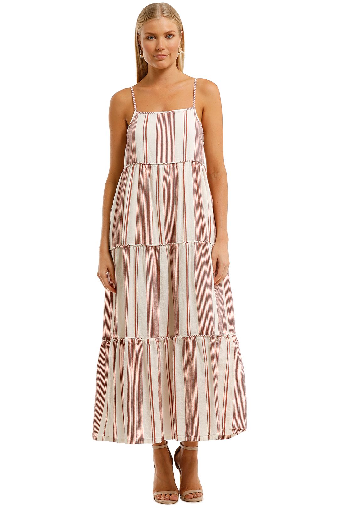 Elka-Collective-Adele-Maxi-Dress-Brown-Front