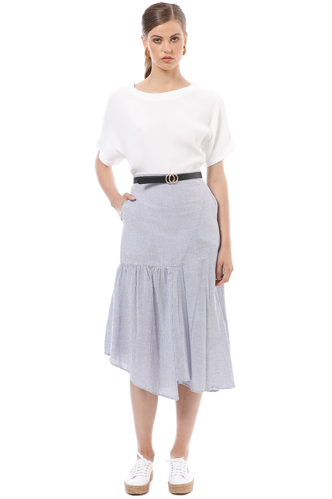 Elka Collective - Deanna Skirt - Blue - Front
