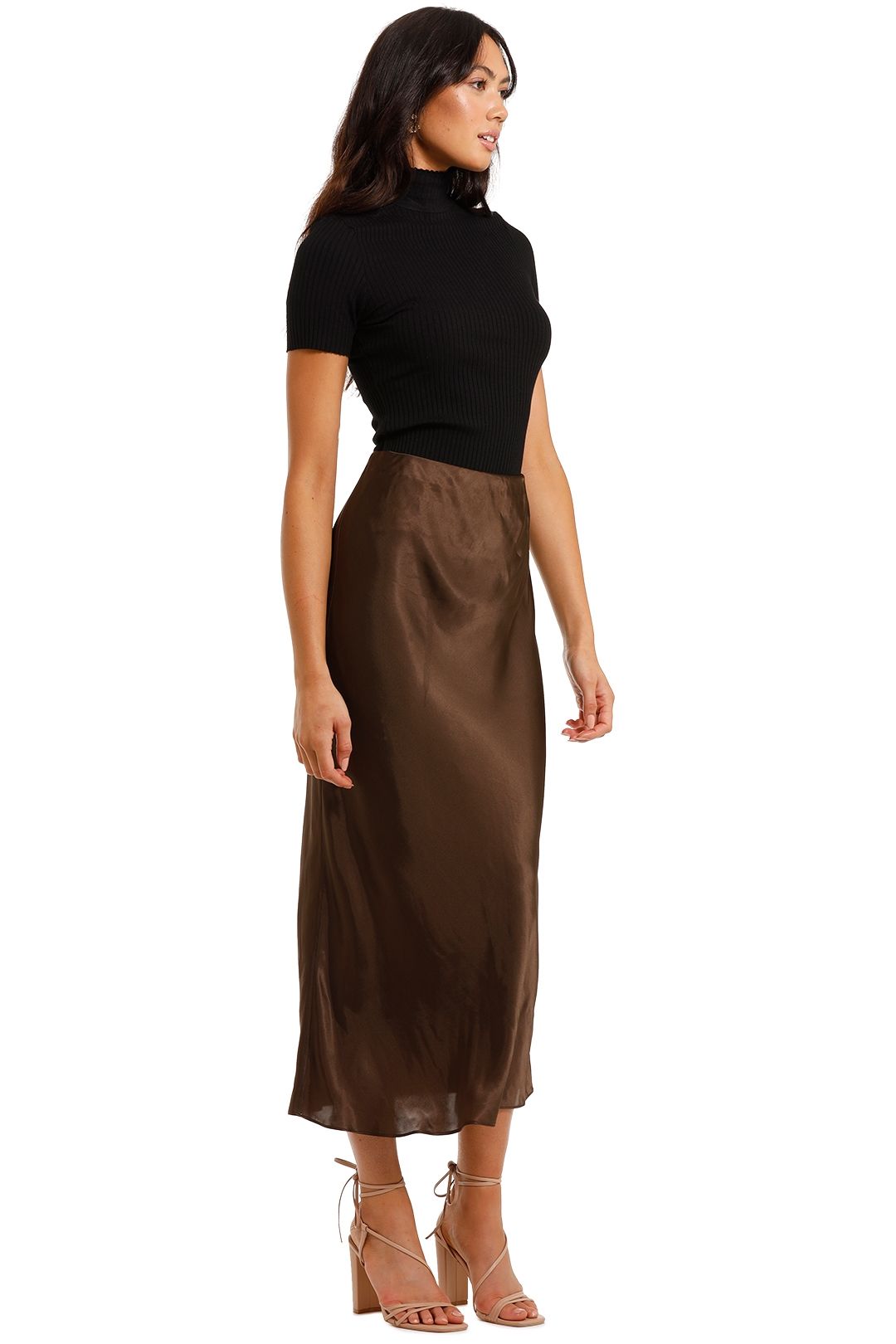 Elka Collective Versailles Skirt Brown Slip