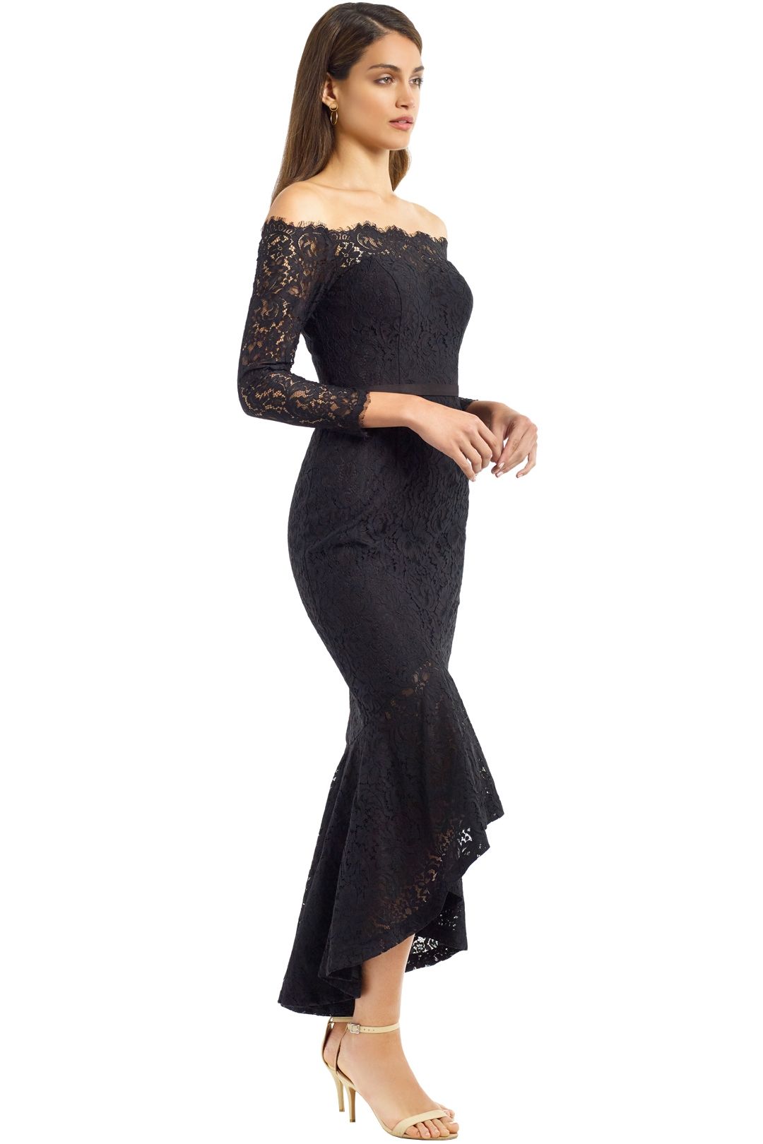Marchesa Gown in Black by Elle Zeitoune for Rent | GlamCorner