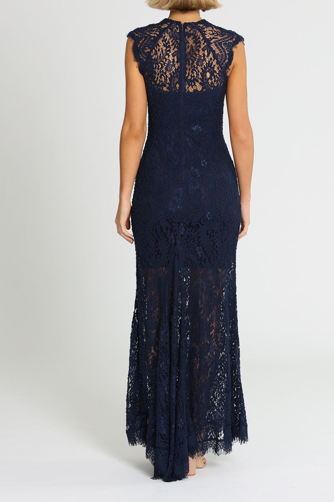 Demi Gown in Navy by Elle Zeitoune for Hire | GlamCorner