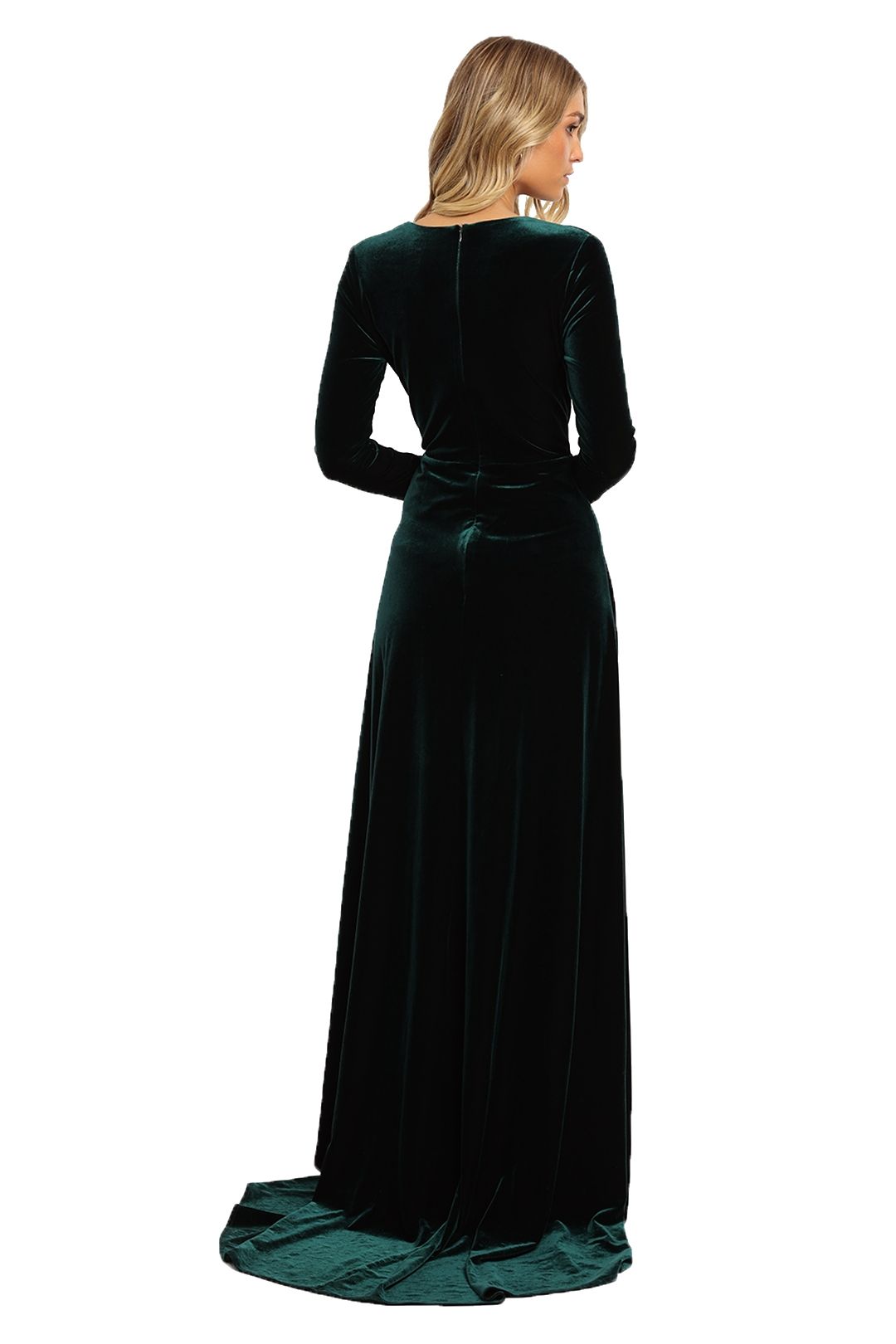 fontaine green velvet gown by elle zeitoune