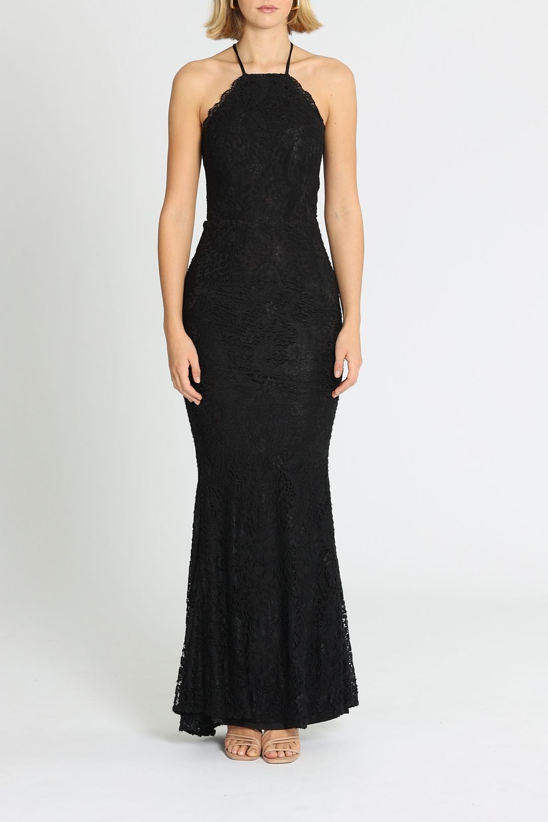 Elle Zeitoune Lori Black Gown Halter