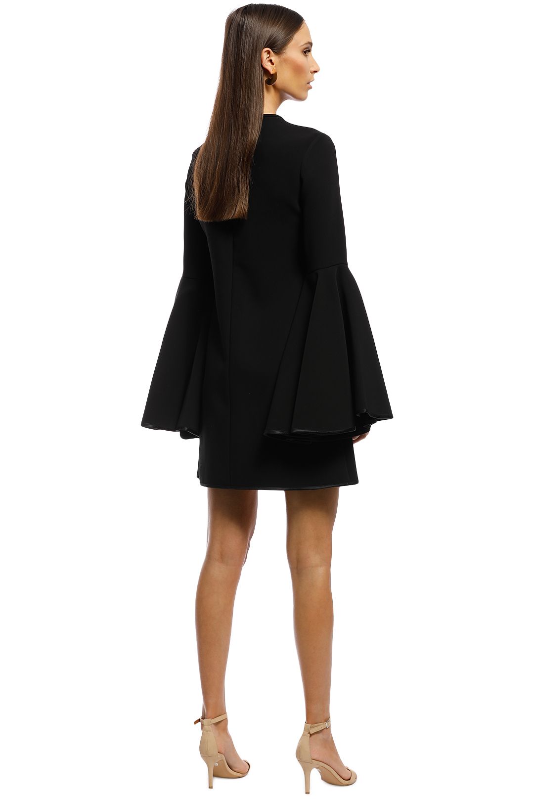 Ellery - Dogma Flare Sleeve Mini Dress - Black - Back