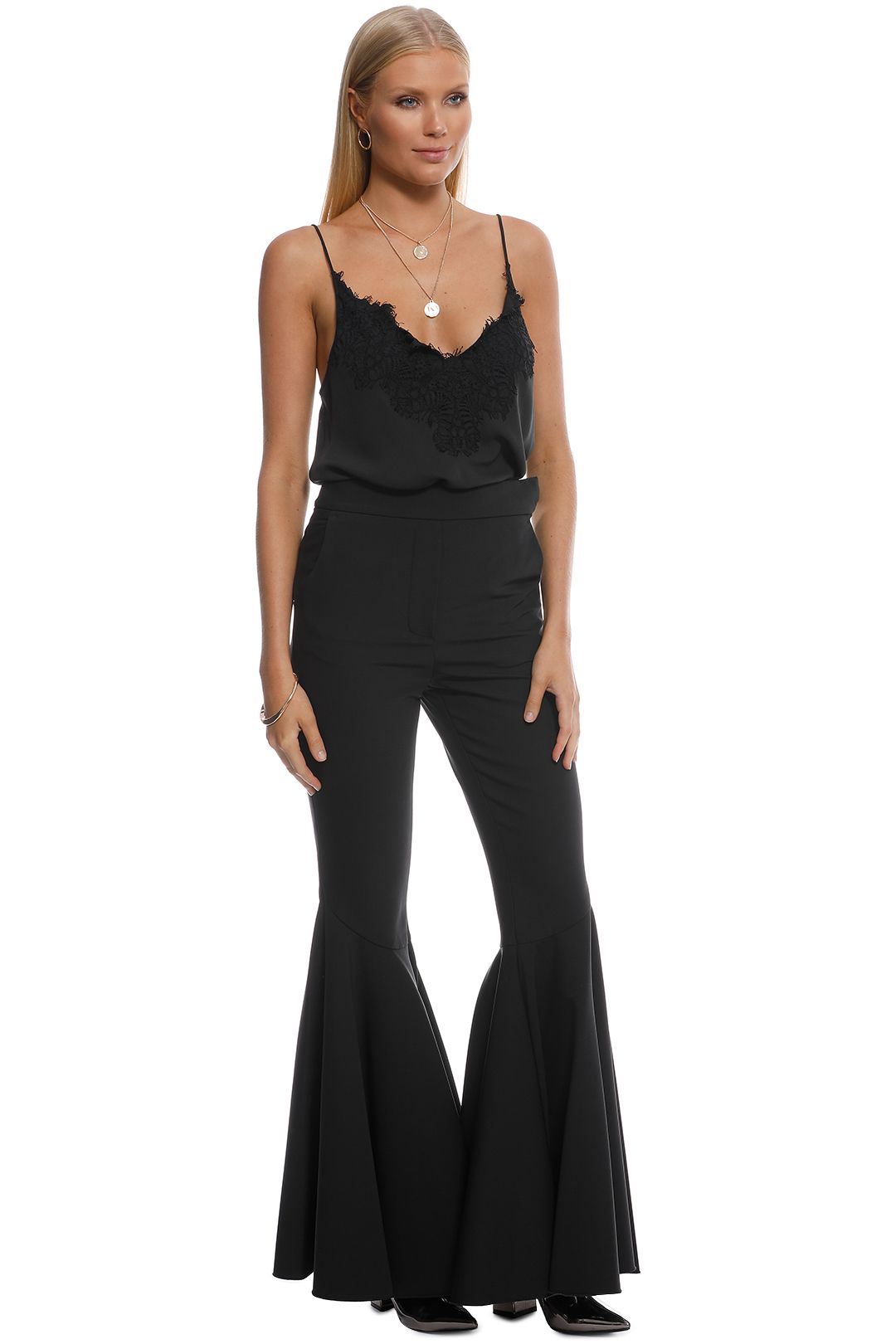 Ellery - Jacuzzi Extra Wide Wool Flare Pants - Black - Side
