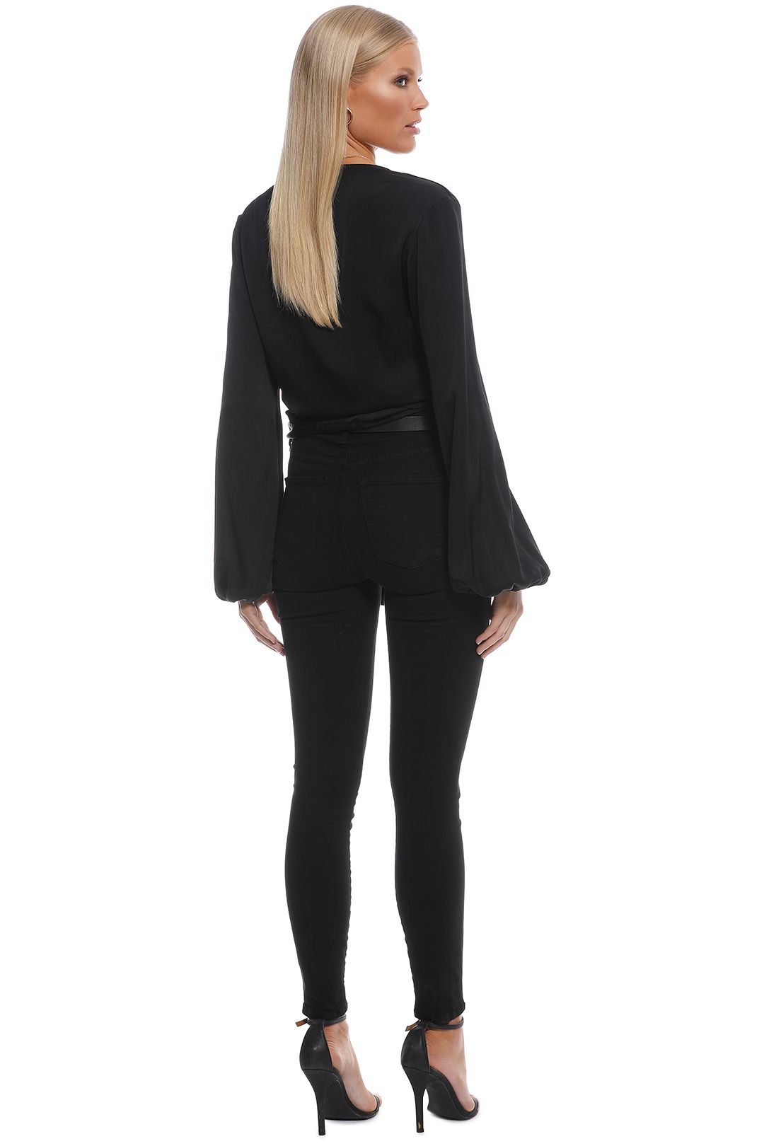 Missionary Wrap Blouse Black By Ellery For Hire Glamcorner