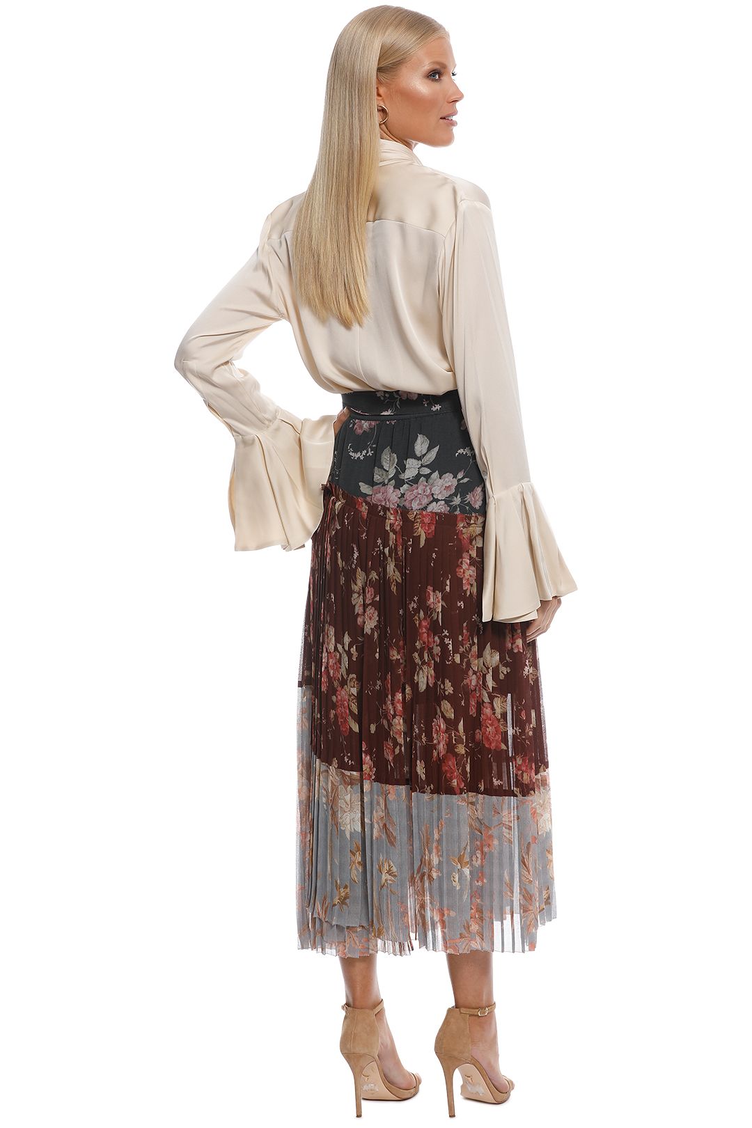 Ellery - Nouveau Pussybow Blouse - Cream - Back