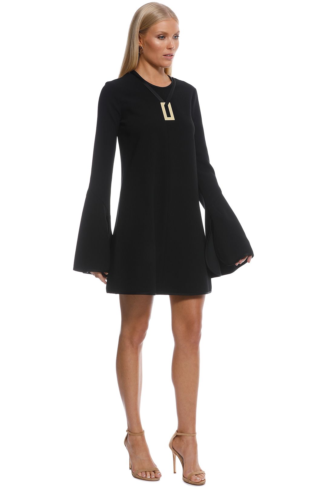 Ellery - Preacher Mini Dress - Black - Side