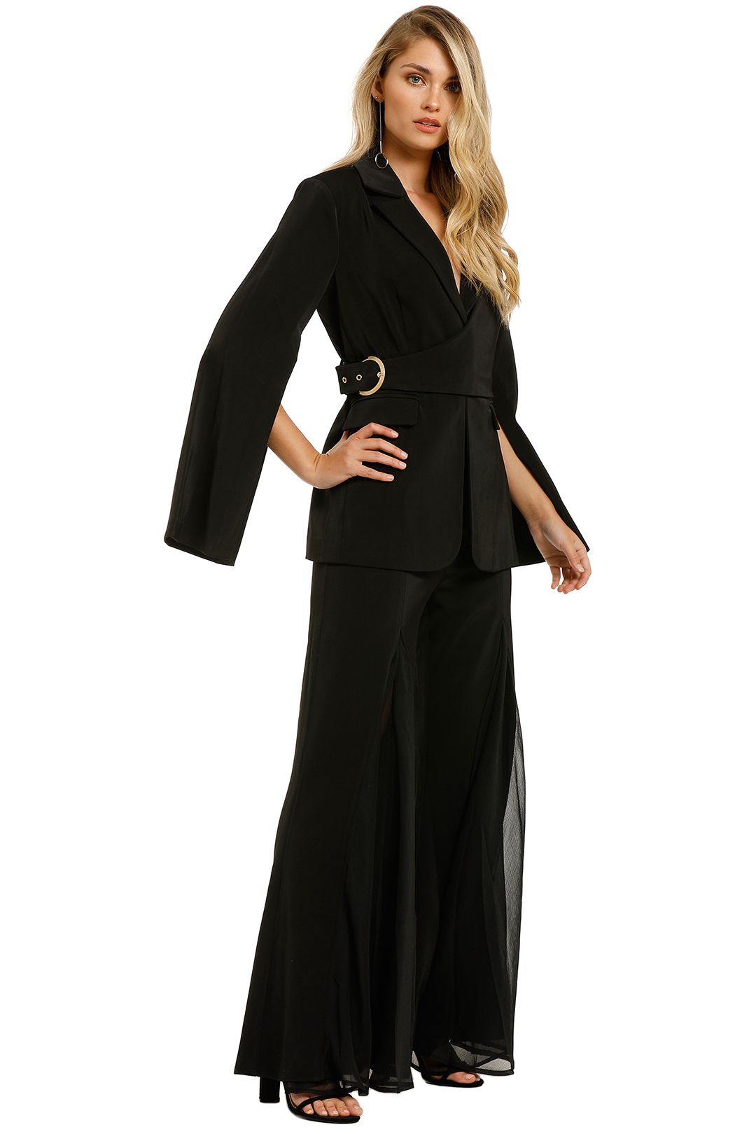 Cara Blazer and Pant Set in Black by Elliatt for Rent GlamCorner