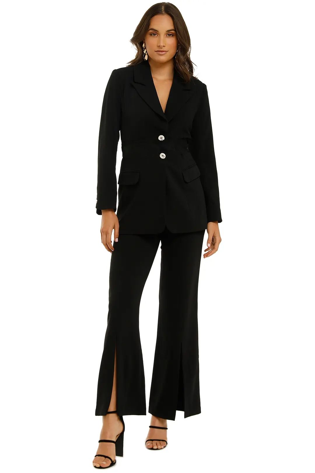 Coppelia Blazer and Pant Set in Black by Elliatt for Rent GlamCorner