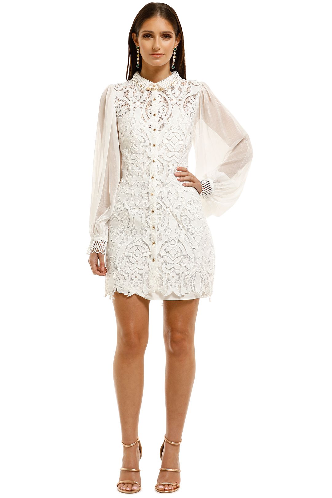 Elliatt-Darcie-Dress-Monochrome-White-Front