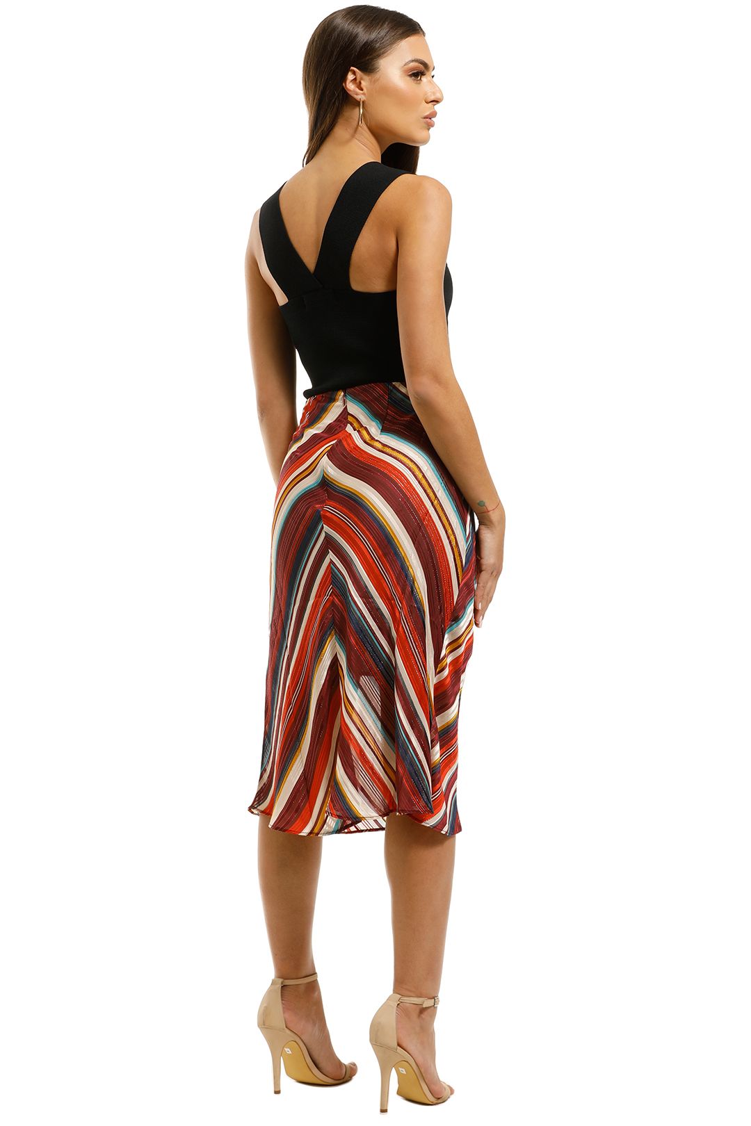 Elliatt-Edie-Skirt-Stripe-Multi-Back