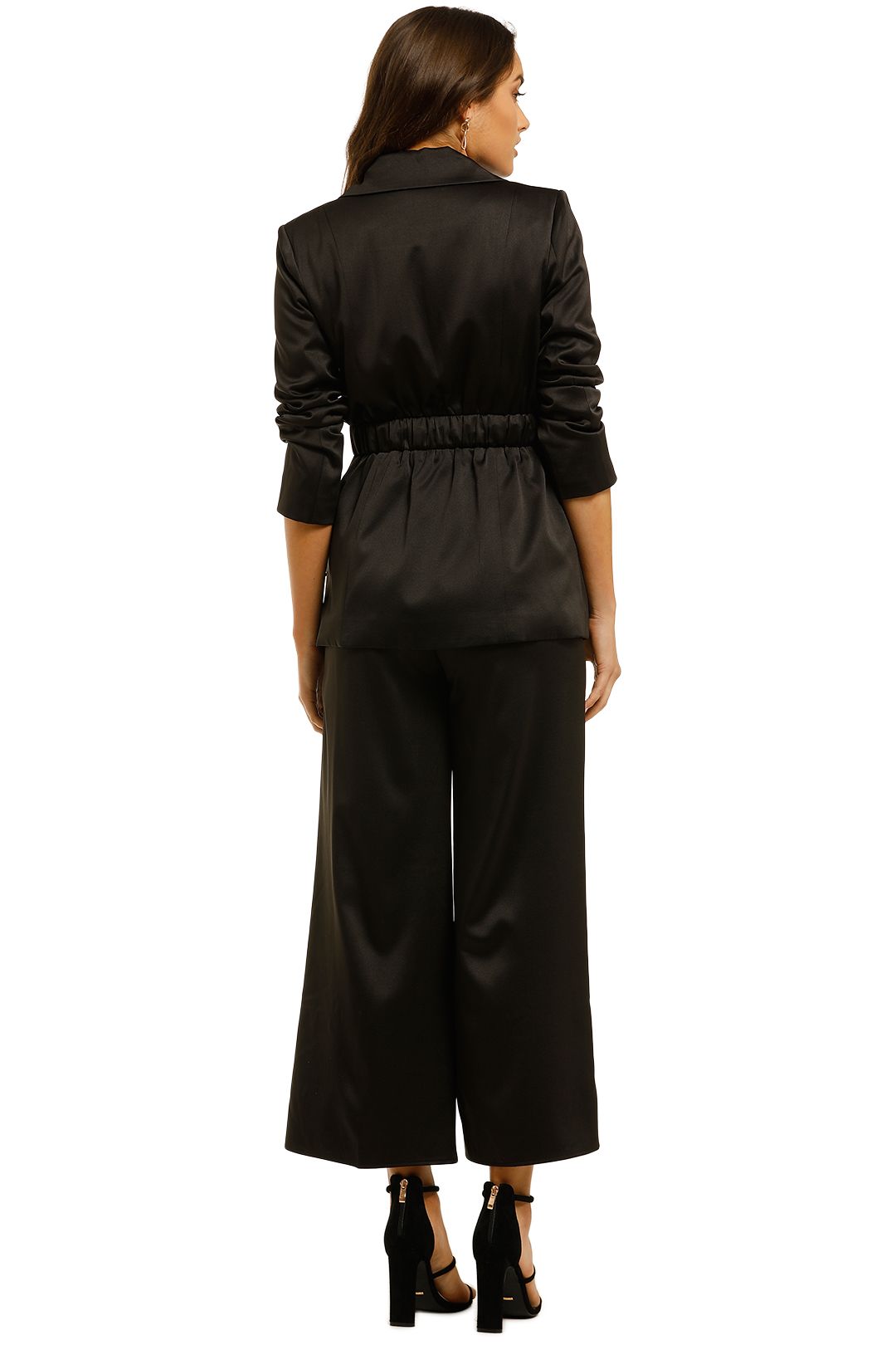 Shimmer Blazer and Pant Set in Black by Elliatt for Rent GlamCorner