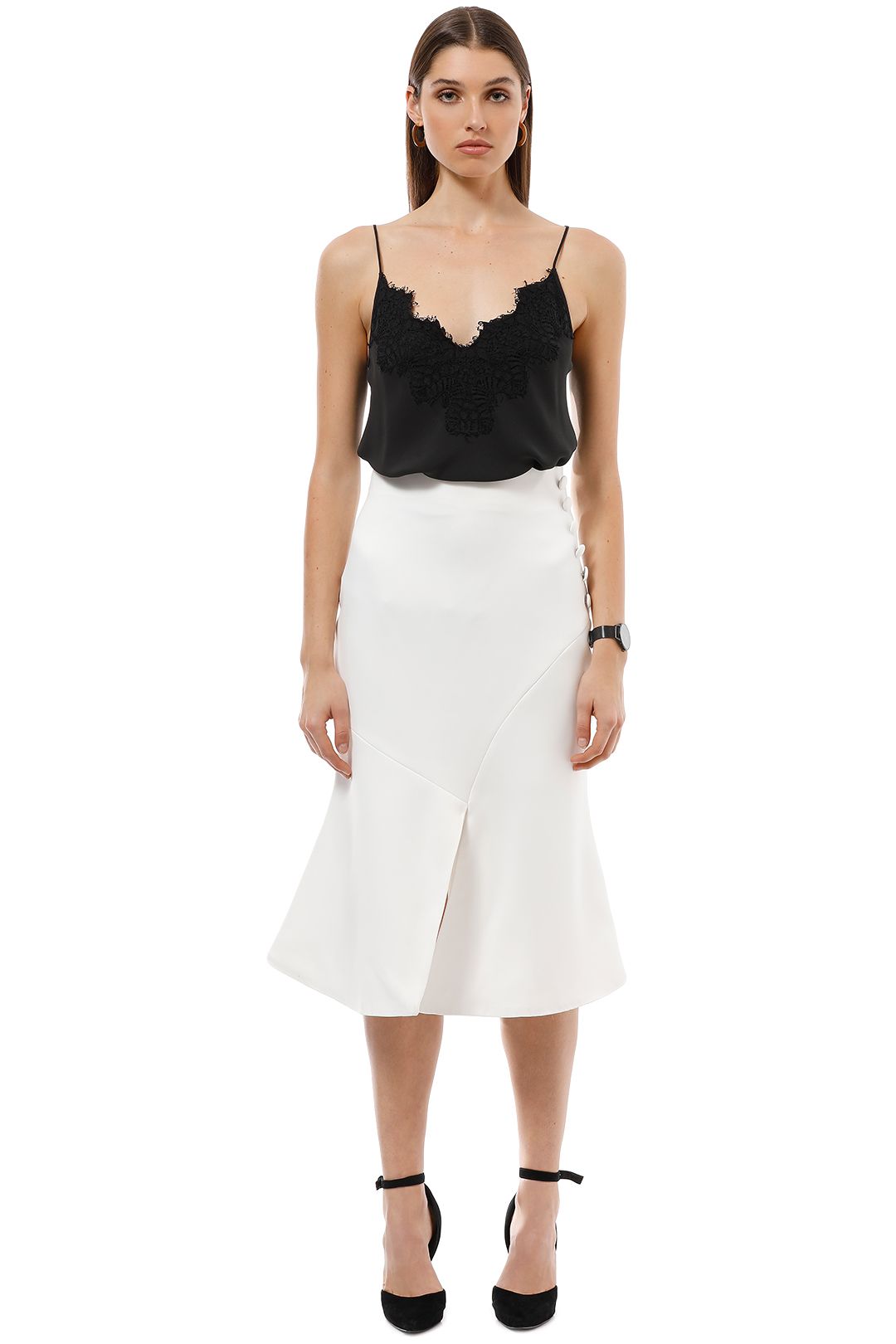 Elliatt - Plaza Skirt - White - Front