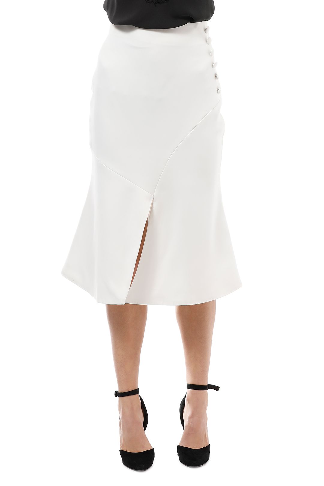 Elliatt - Plaza Skirt - White - Front Crop