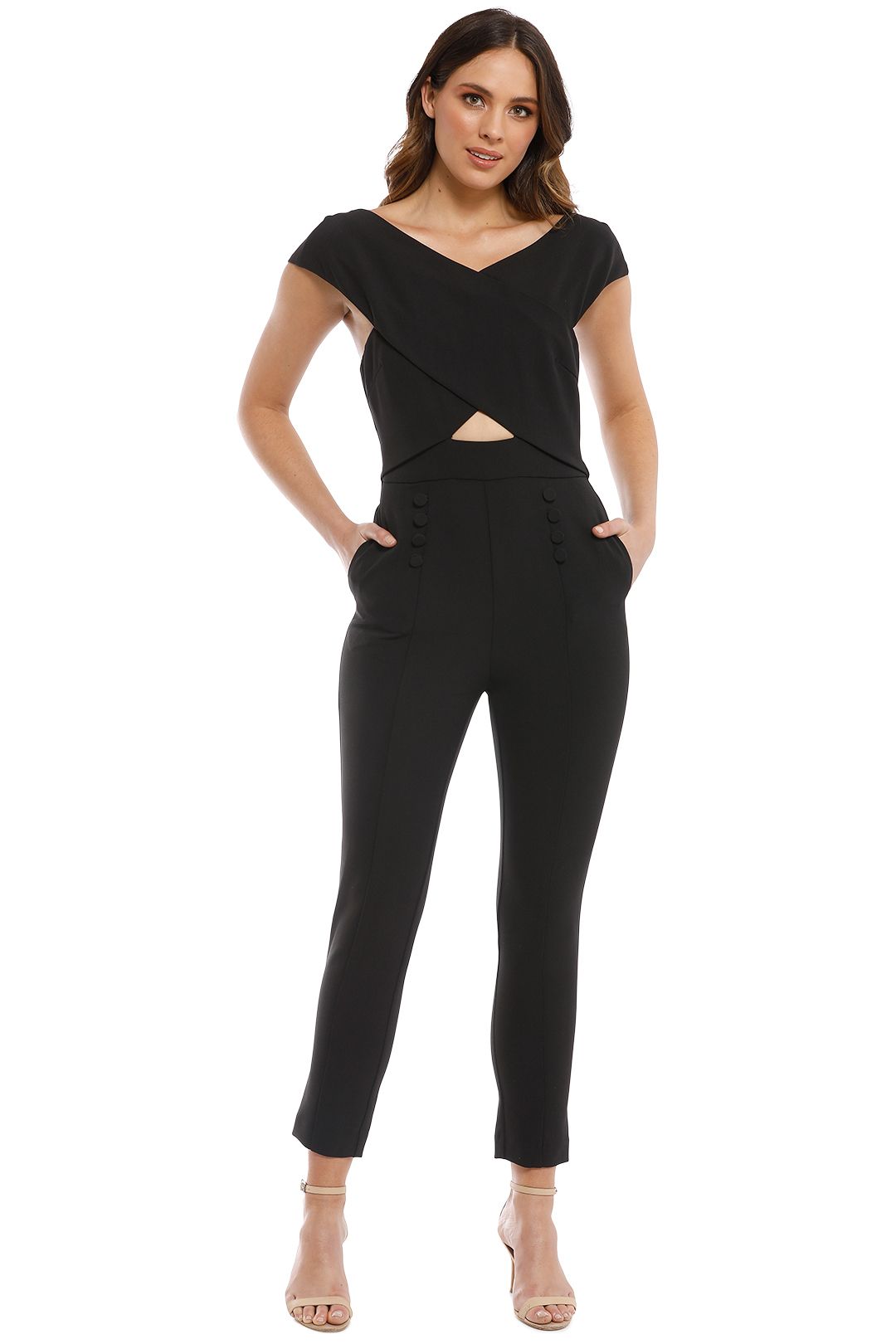 Elliatt - Sorrento Jumpsuit - Black - Front