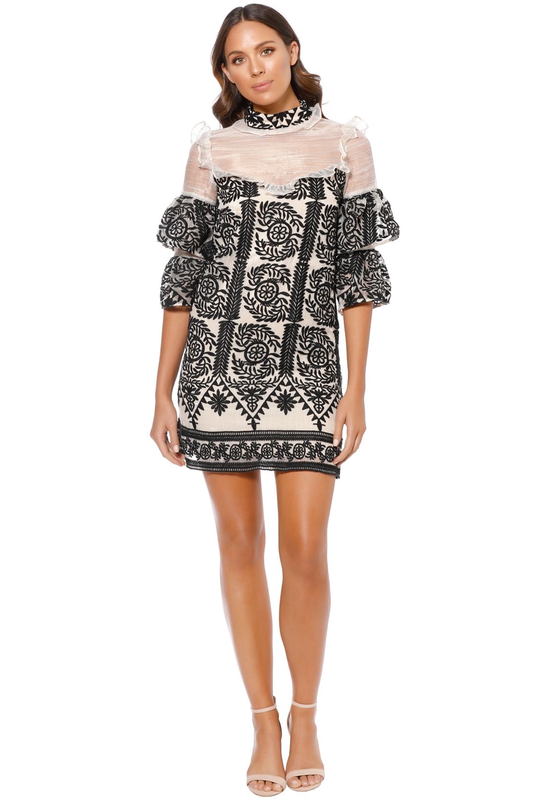 Elliatt - Voltaire Dress - Black - Front