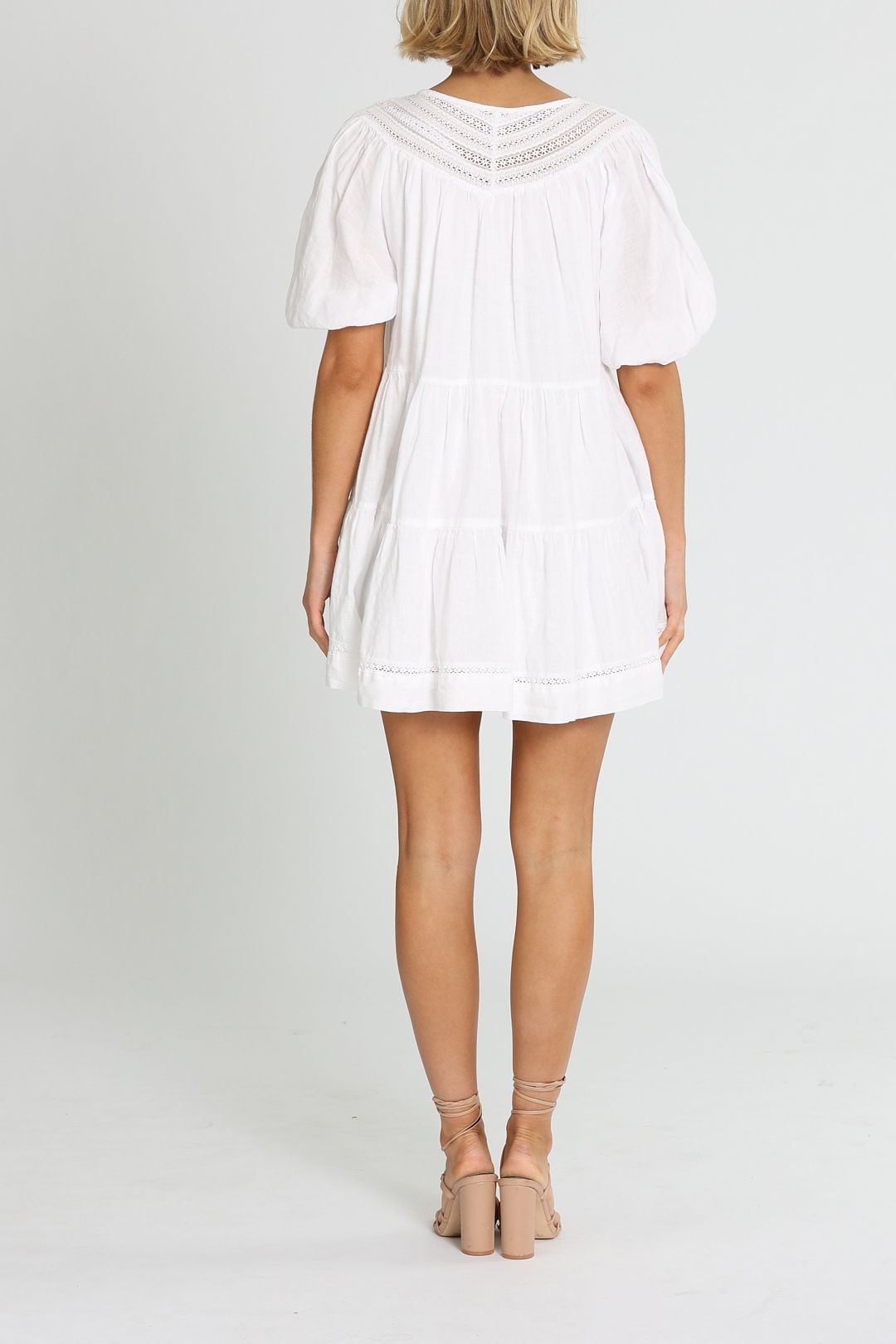 Ellis Smock Dress Lace Trim