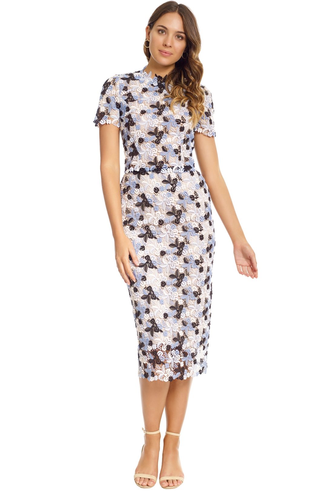 Erdem - Emiko Guipure Lace Set - Blue - Front
