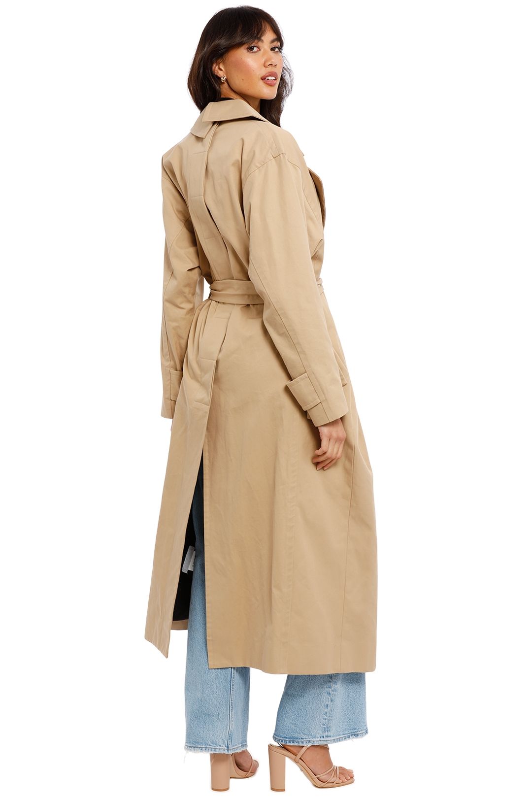 Esse Trench in Khaki belted