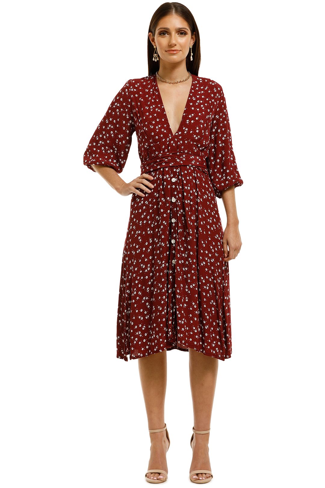 Faithfull - Chloe Midi Dress - Betina Floral - Front