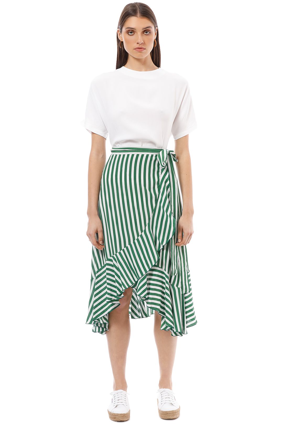 Tramonti Skirt in Zeus Stripe by Faithfull the Brand for Rent