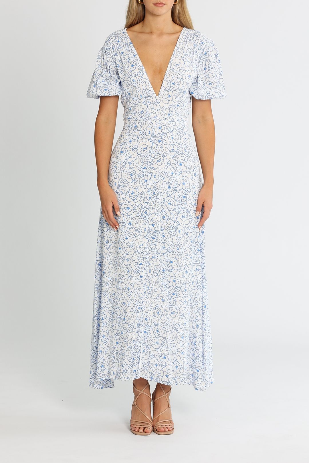 Faithfull Bellavista Midi Dress Martine Floral Print