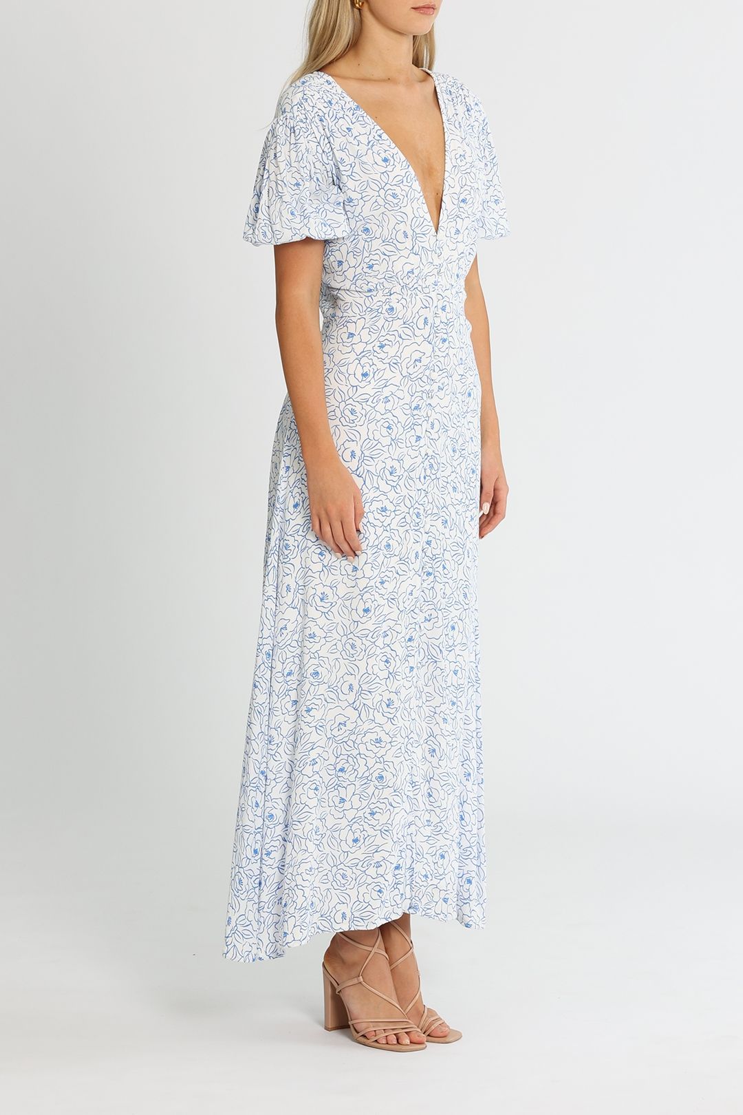 Hire Bellavista Midi Dress in Martine Floral Print | Faithfull | GlamCorner