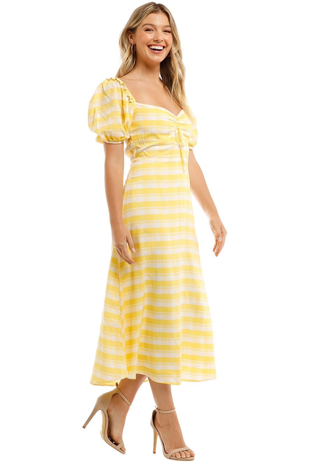 Faithfull Juniper Midi Dress Yellow Print