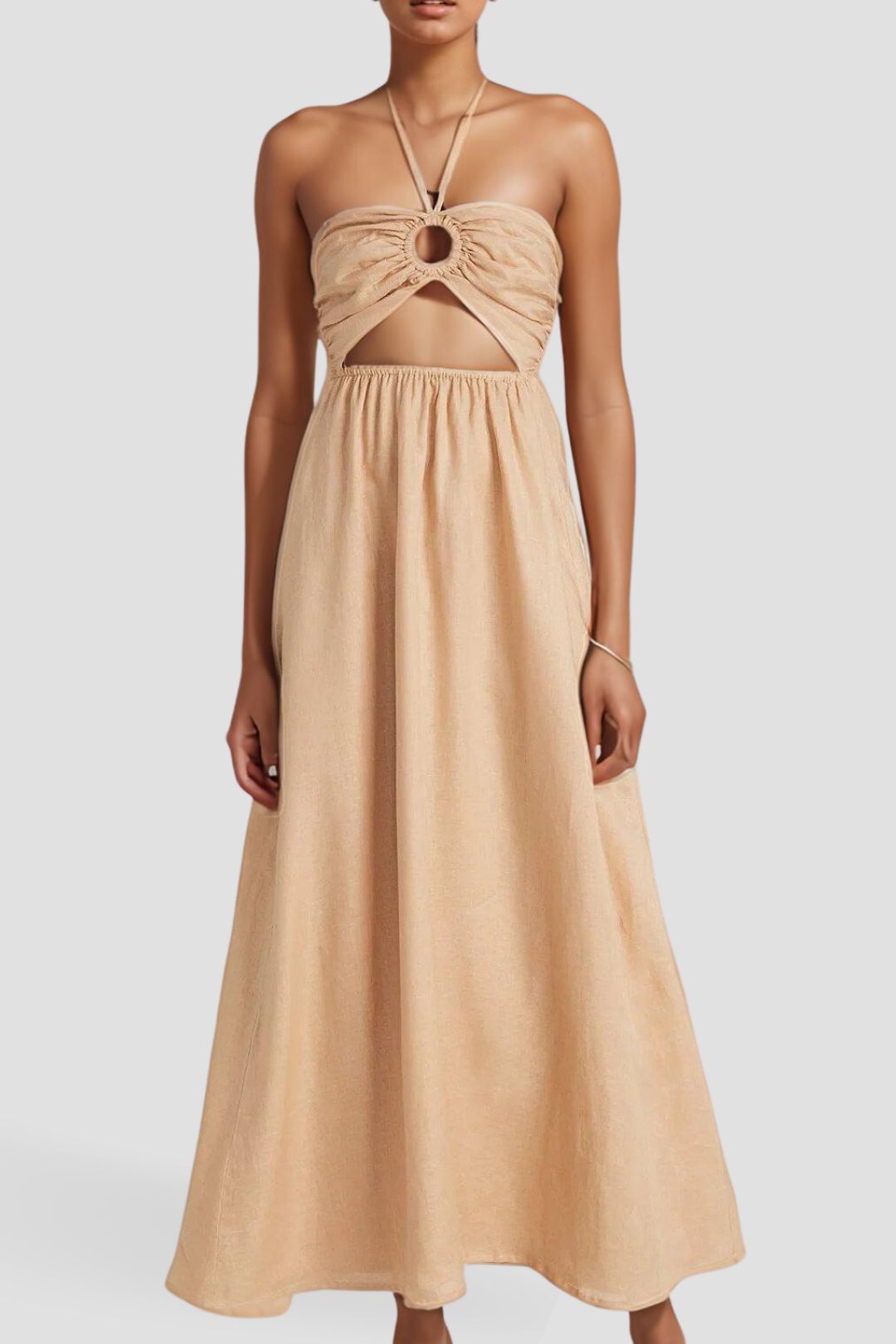 Beige Swater Dress