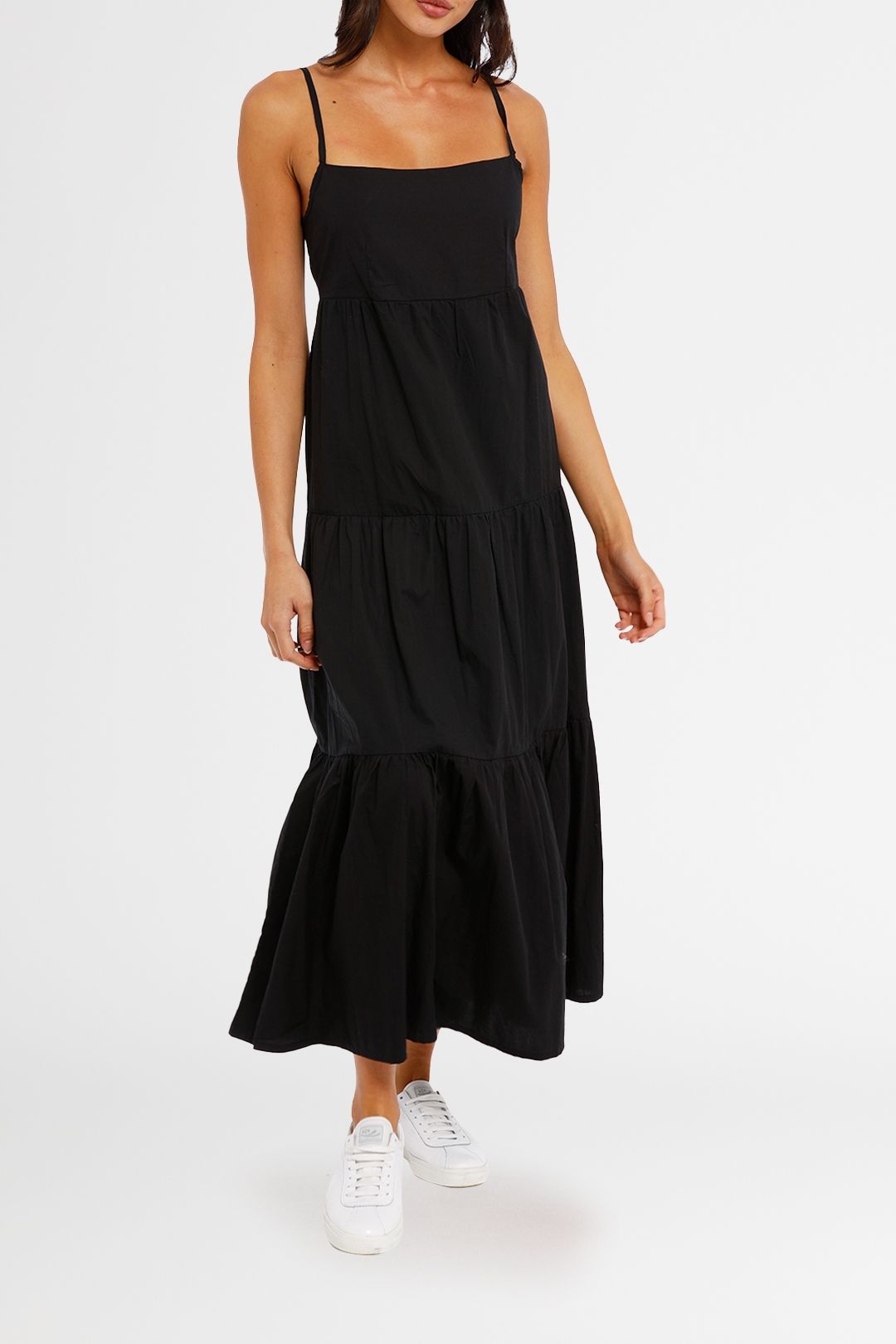 Faithfull Nyree Midi Dress Straight Neck