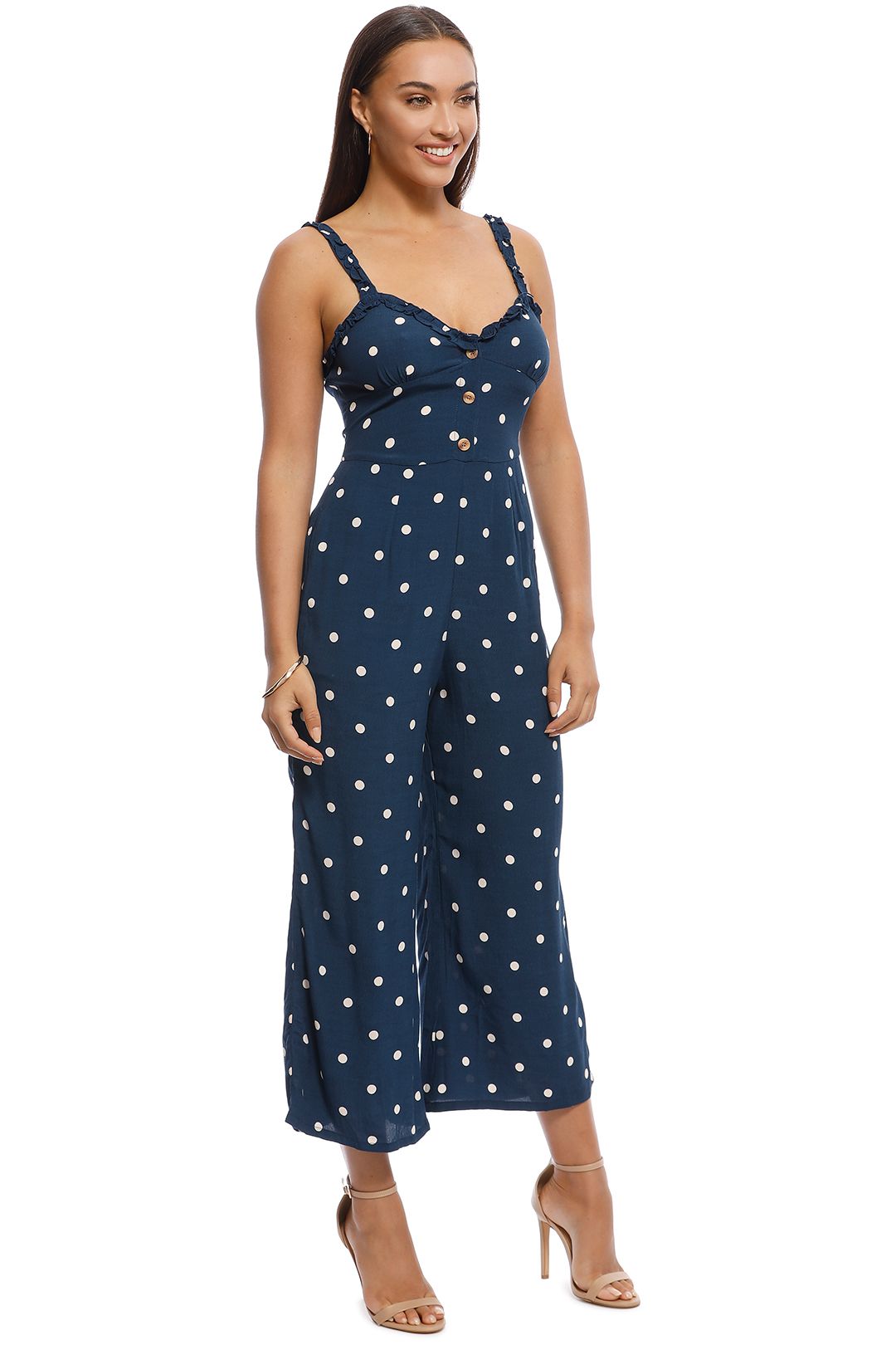 Faithfull the Brand - Cancun Jumpsuit - Navy Spot - Side