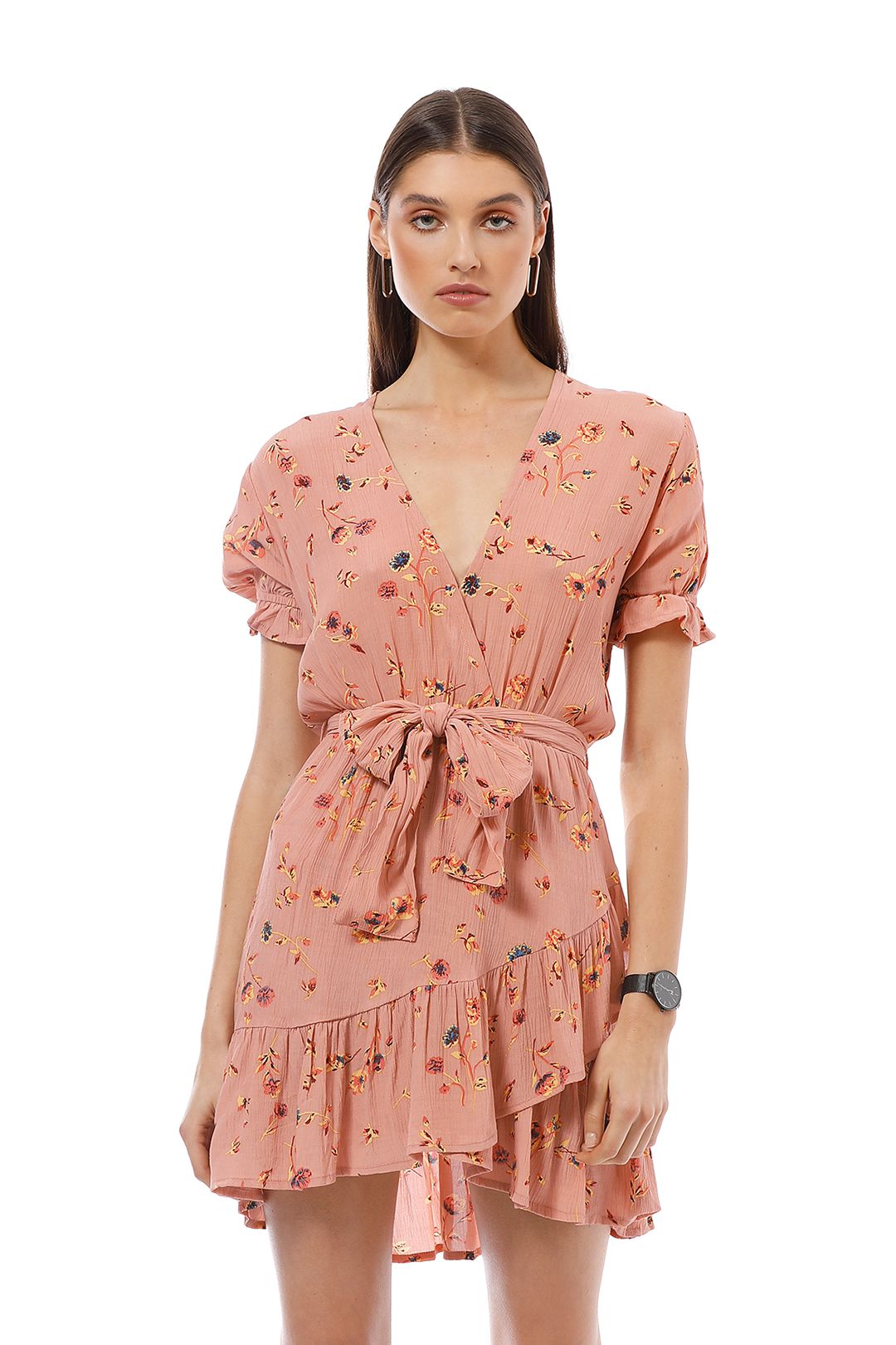 Faithfull the Brand - Le Moulin Dress - Pink Print - Close Up