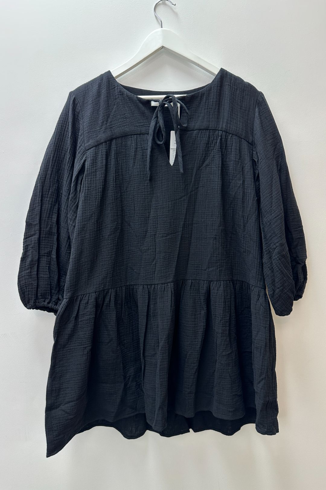 Seafolly Fallow Textured Cotton Cover Up in Black