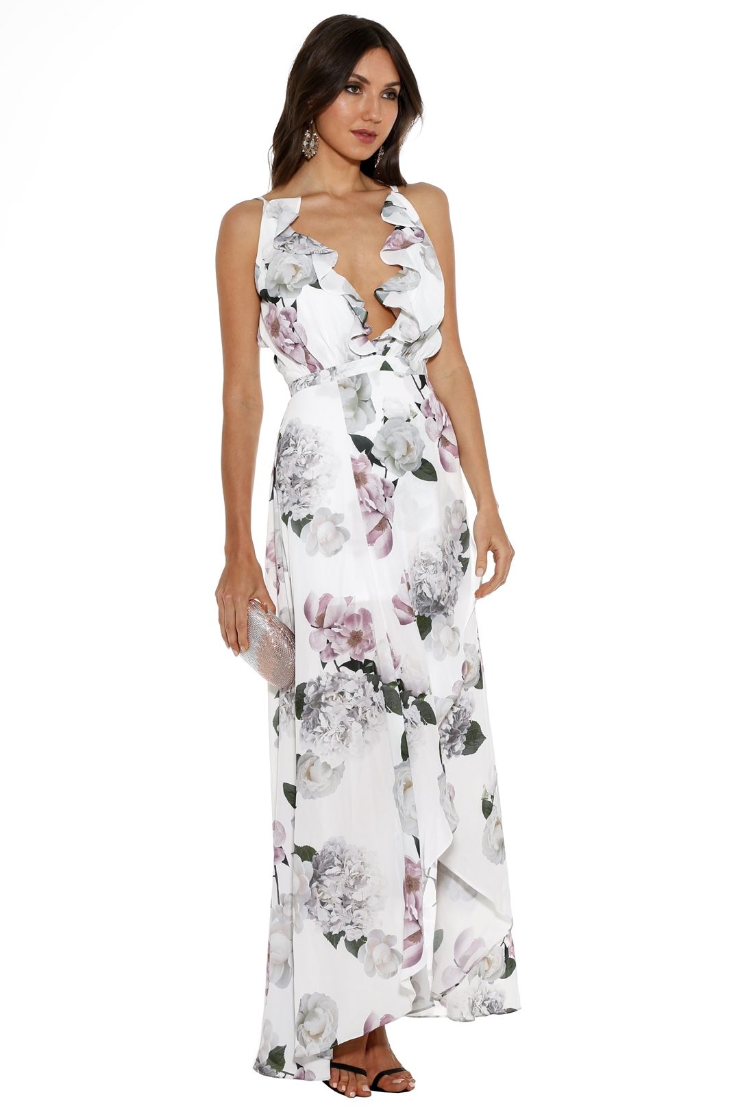 Fame and Partners - Floral Days Dress - White Print - Side