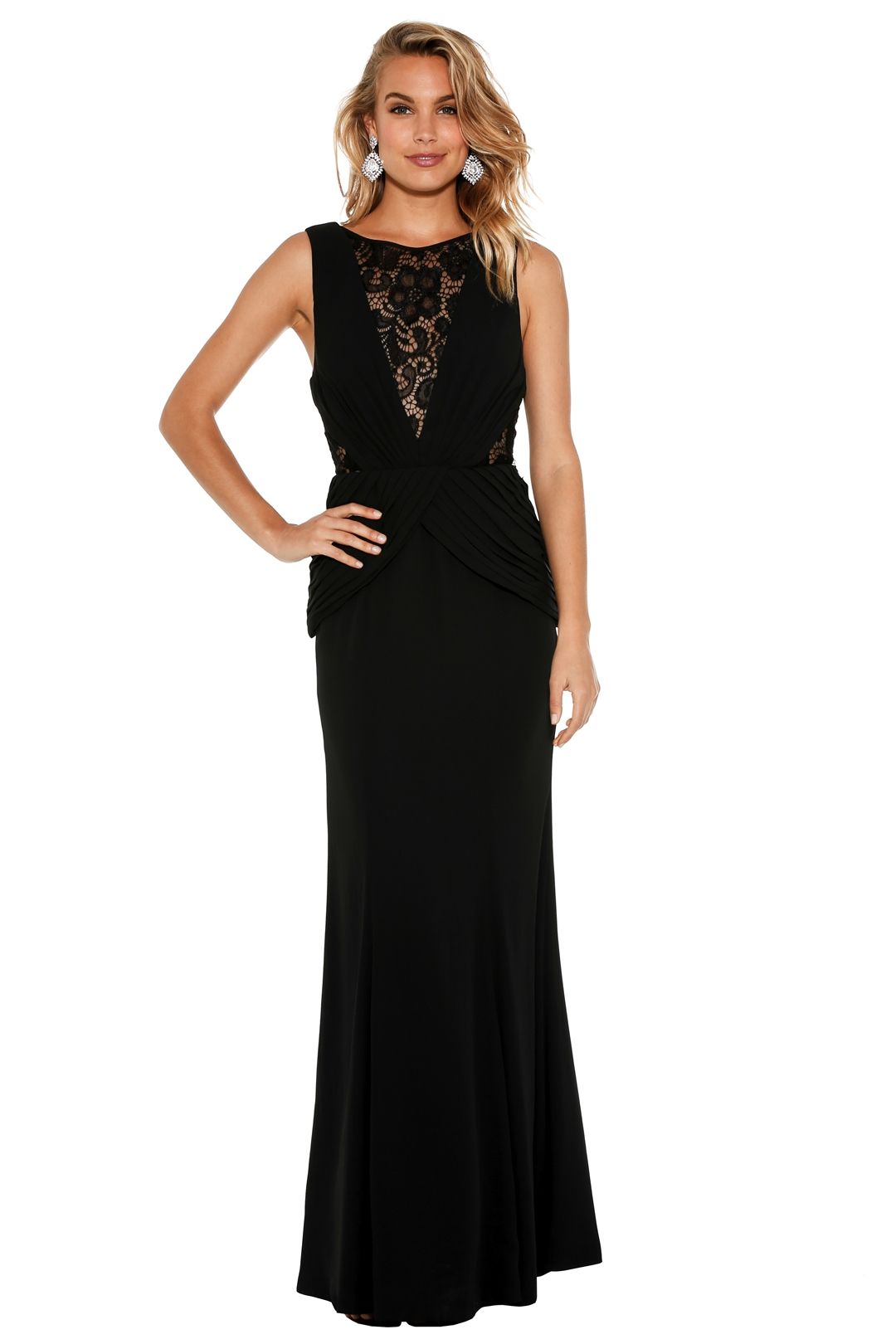 Fame & Partners - Lace Sophie Dress - Black - Front