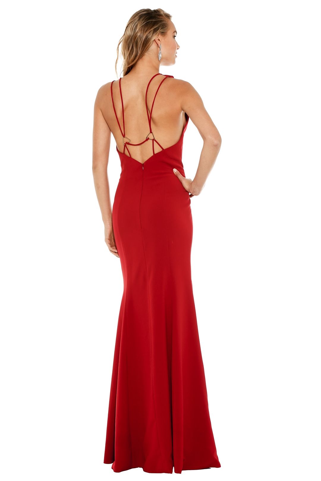 Fame & Partners - Pavo Dress - Red - Back