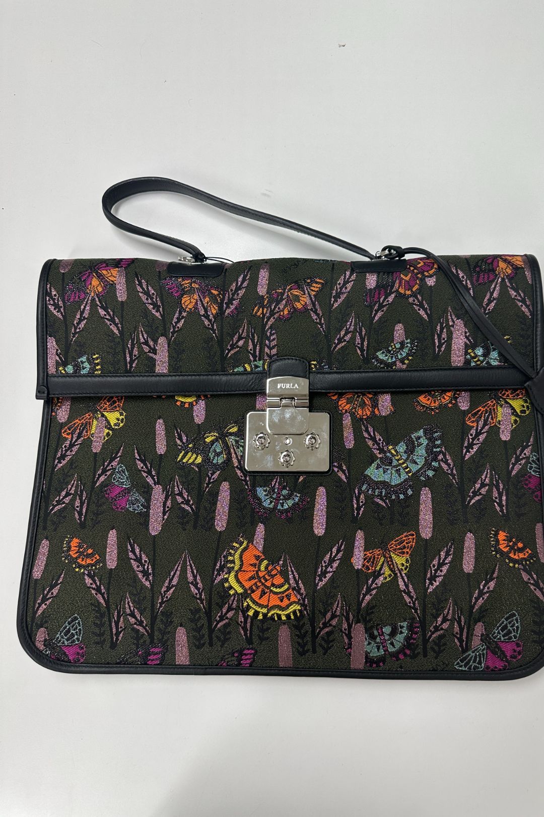 Fenice Butterfly Patterned Satchel