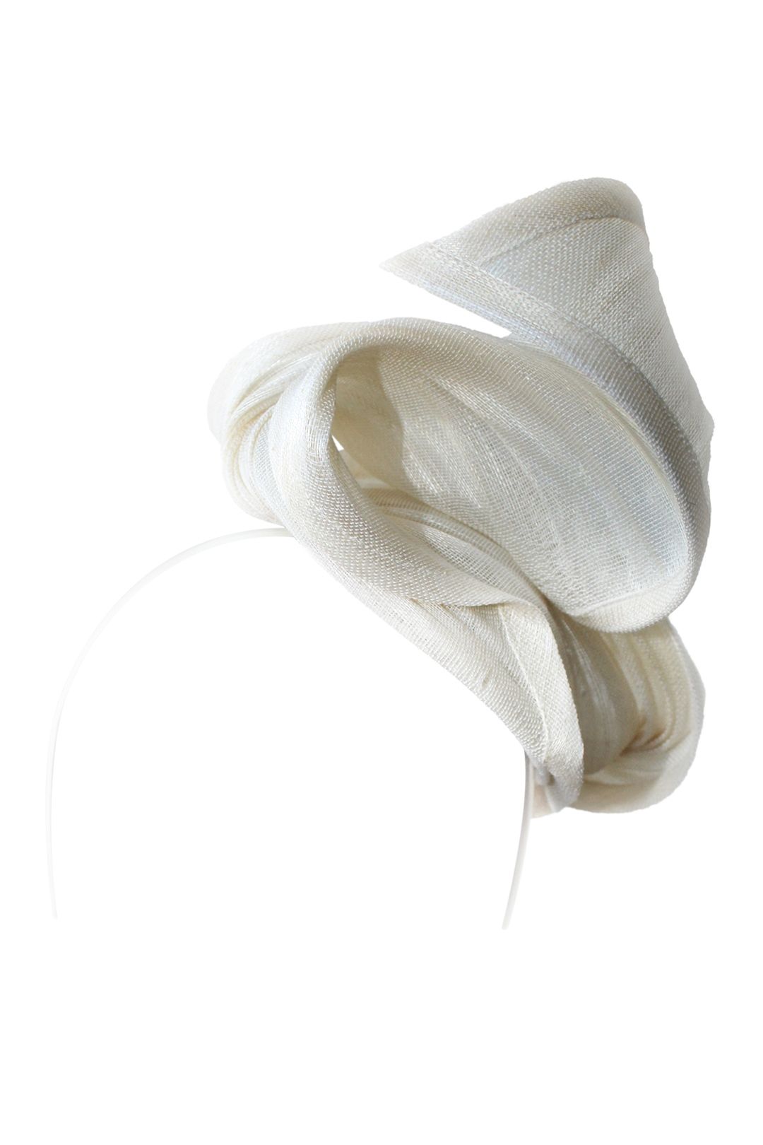 Fillies Collection - Large Silk Abaca Fascinator - Cream - Front
