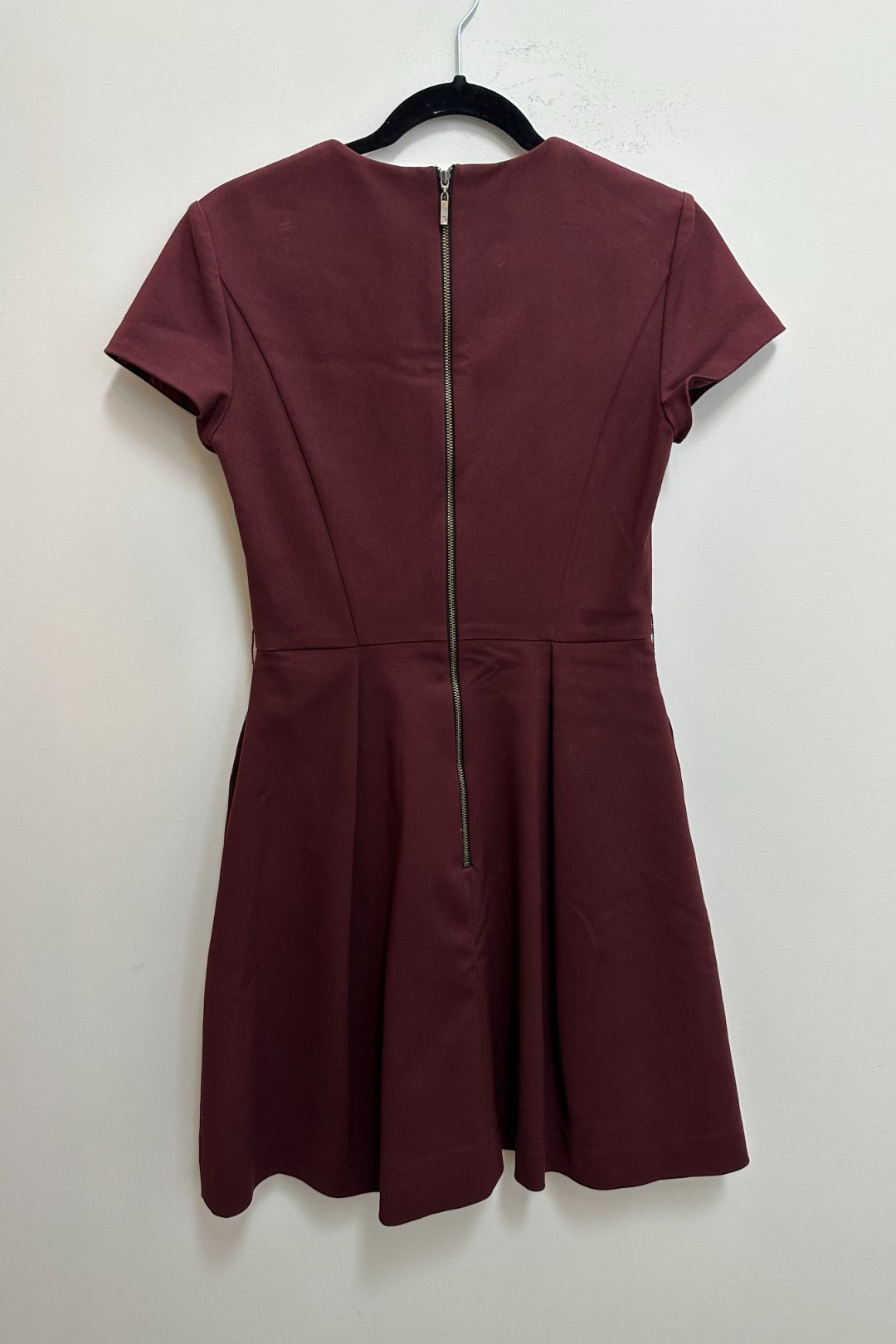 Cue Fit And Flare Maroon Dress